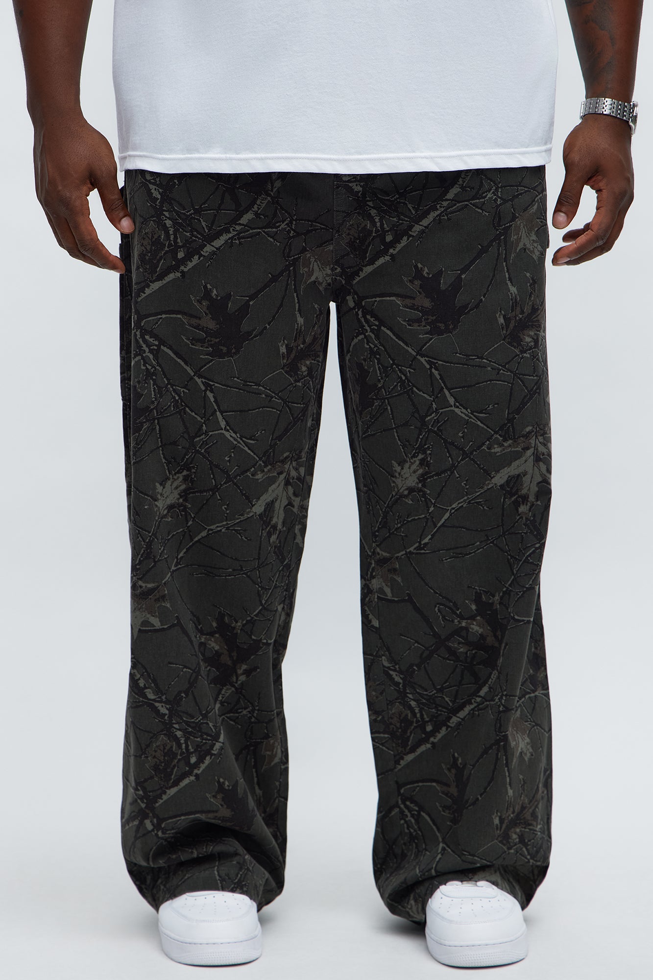 Straight Woodland Mirage Carpenter Pants - Black Wash