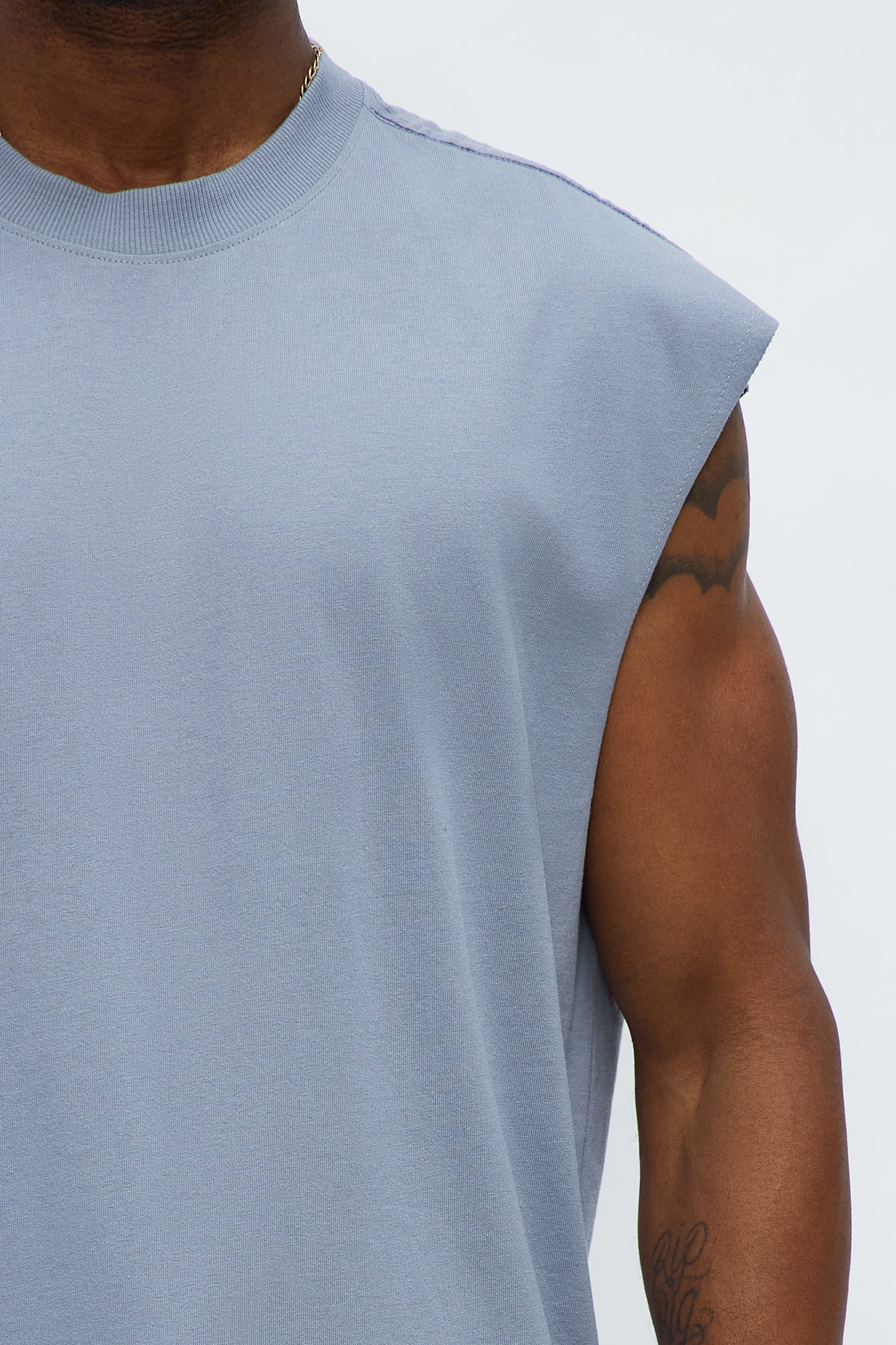 Relaxed Heavyweight Muscle Tee - Grey