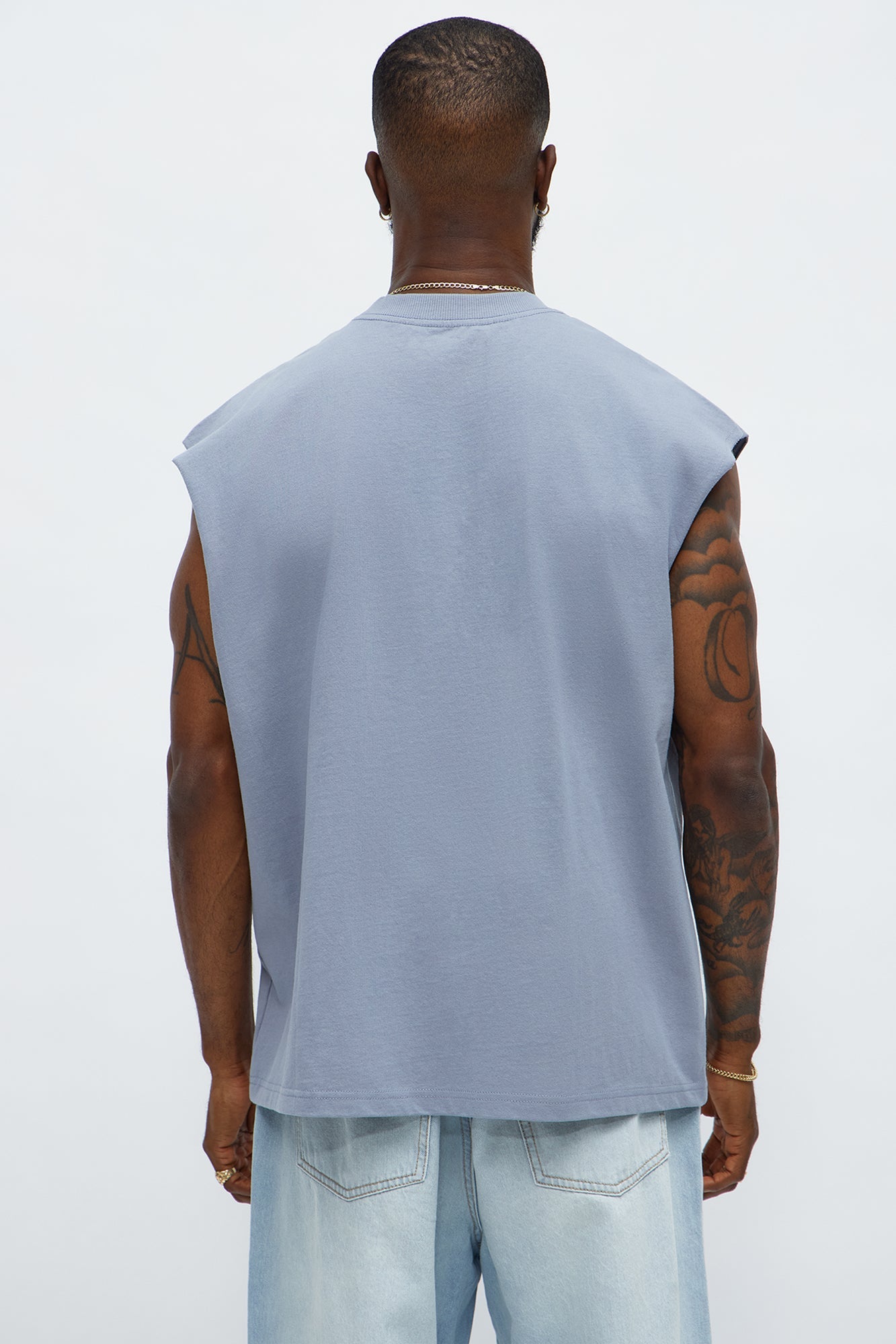 Relaxed Heavyweight Muscle Tee - Grey