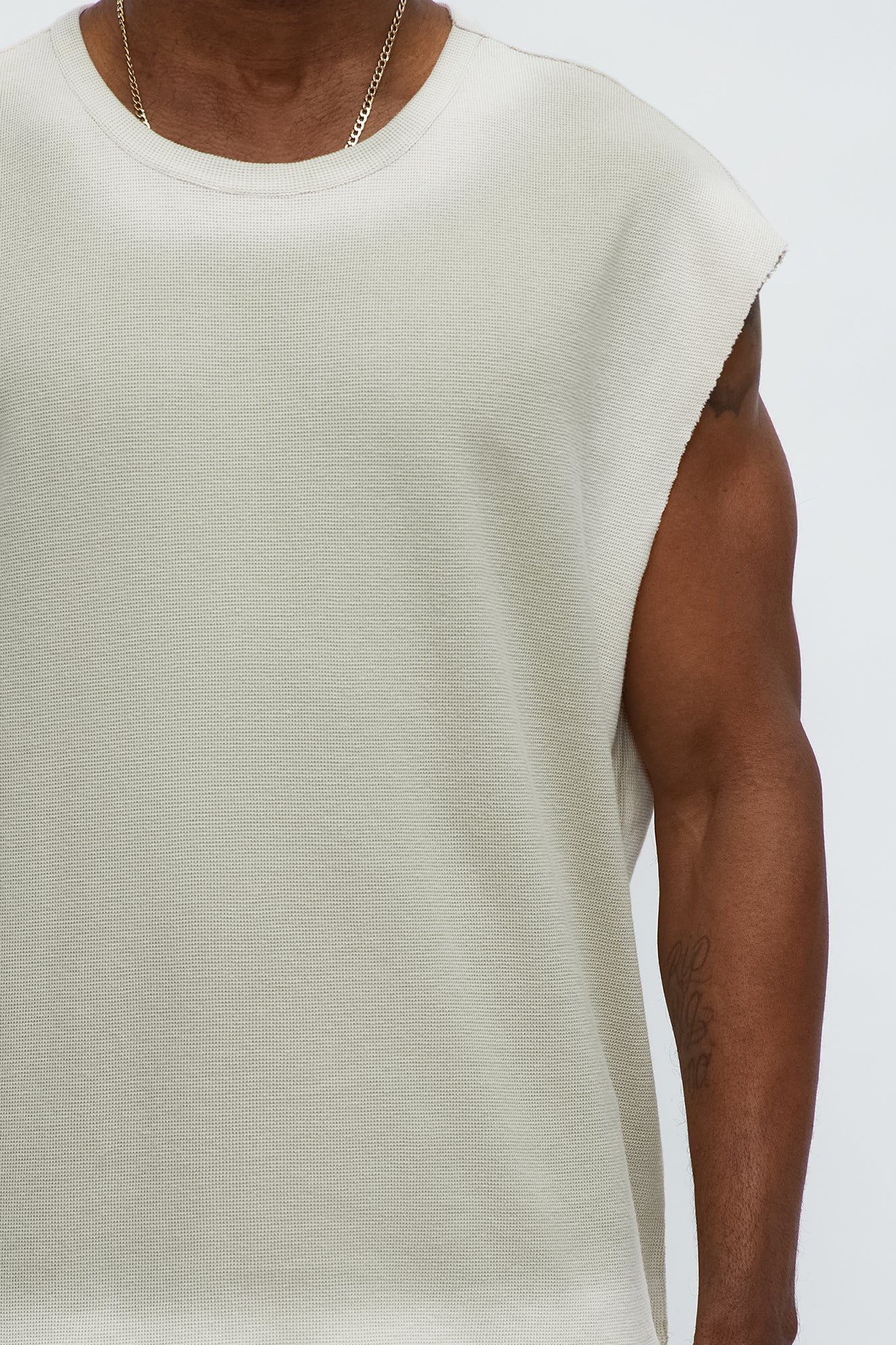 Relaxed Washed Muscle Tank - Grey