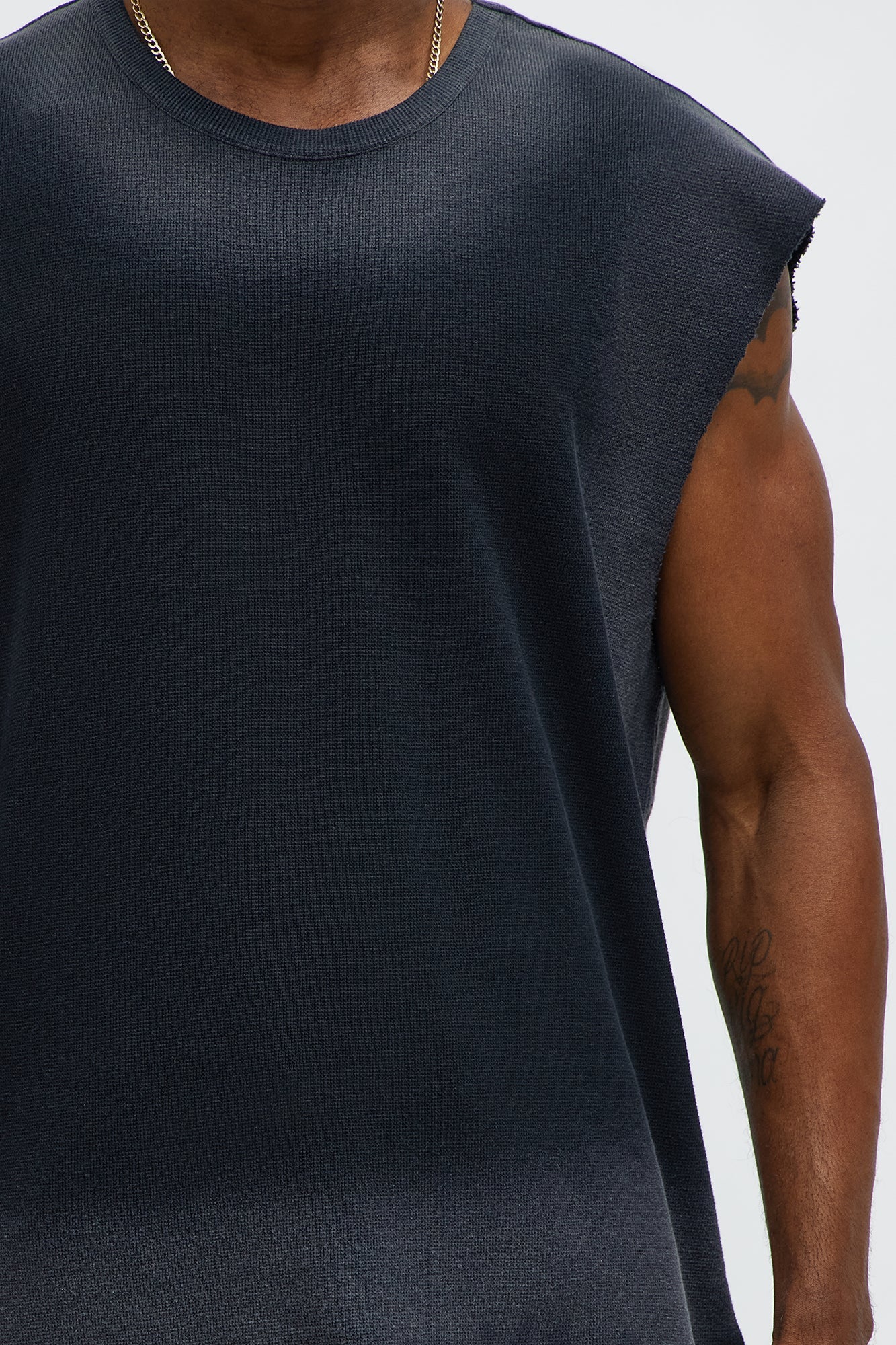 Relaxed Washed Muscle Tank - Gold/Black