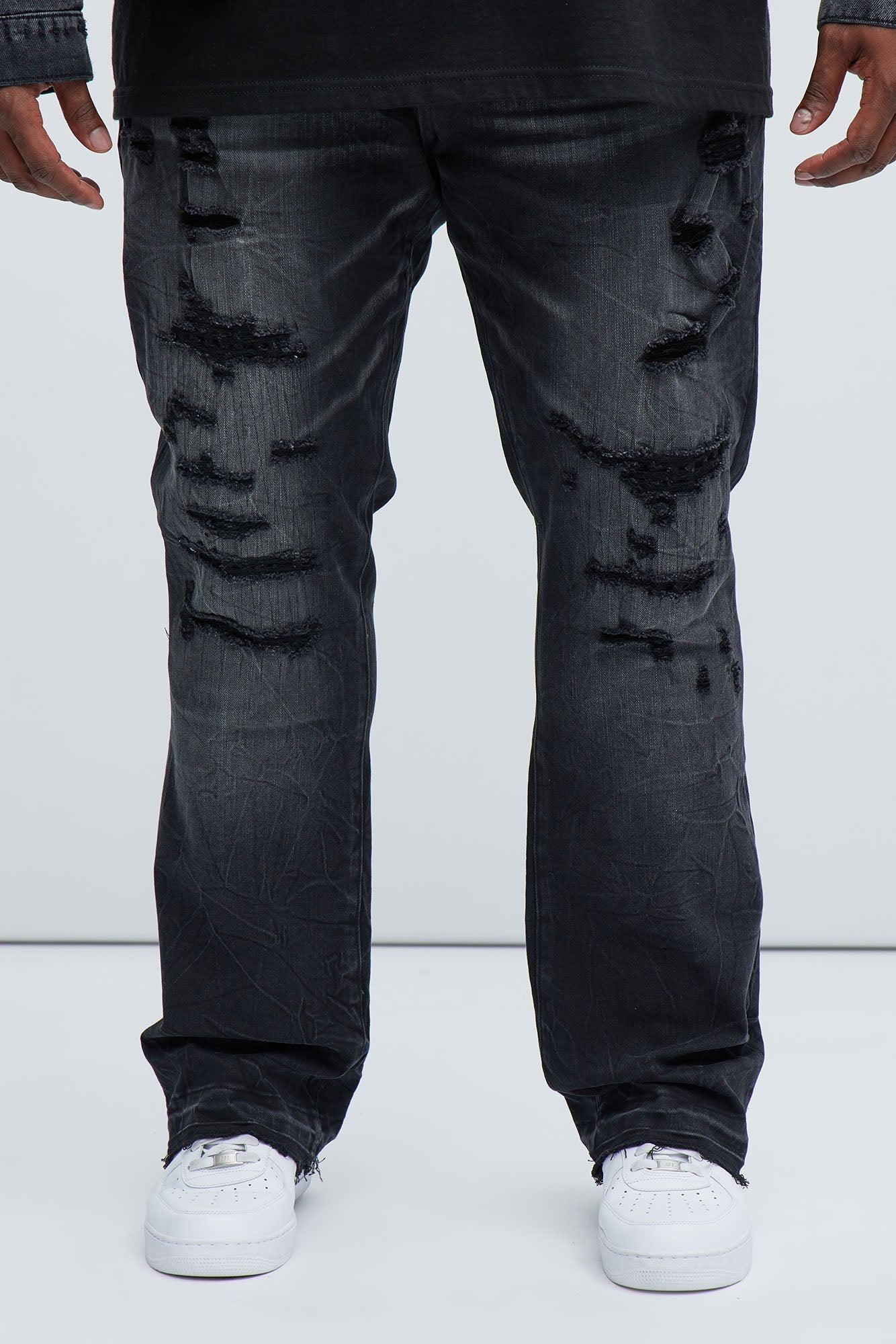 Undercover Slim Stacked Flare Jeans - Black Wash