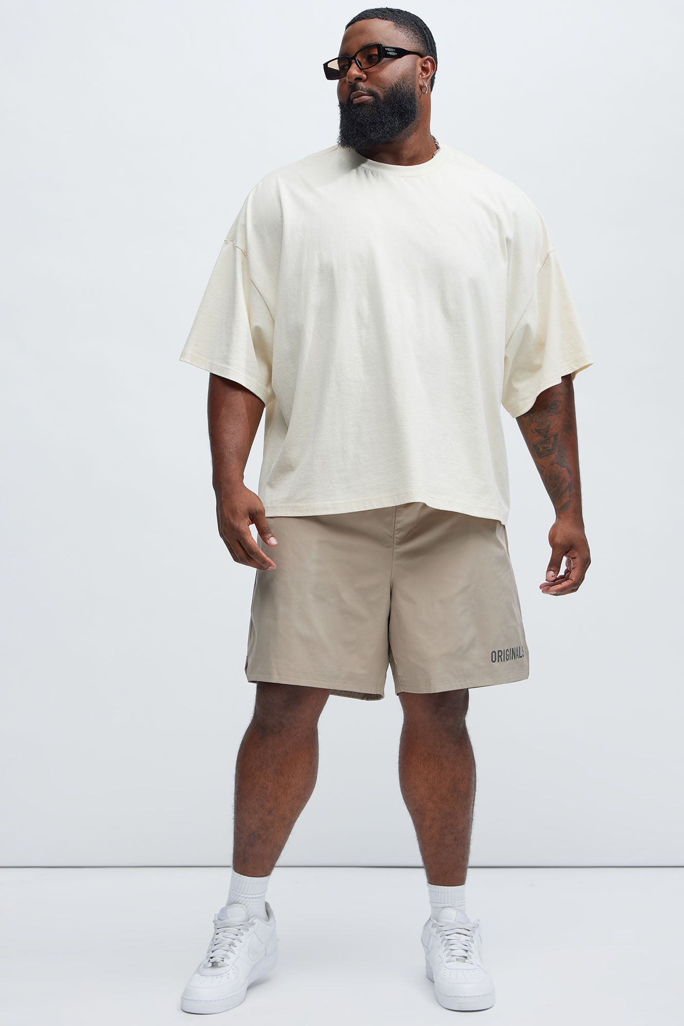Originals Nylon Warm Up Shorts - Stone