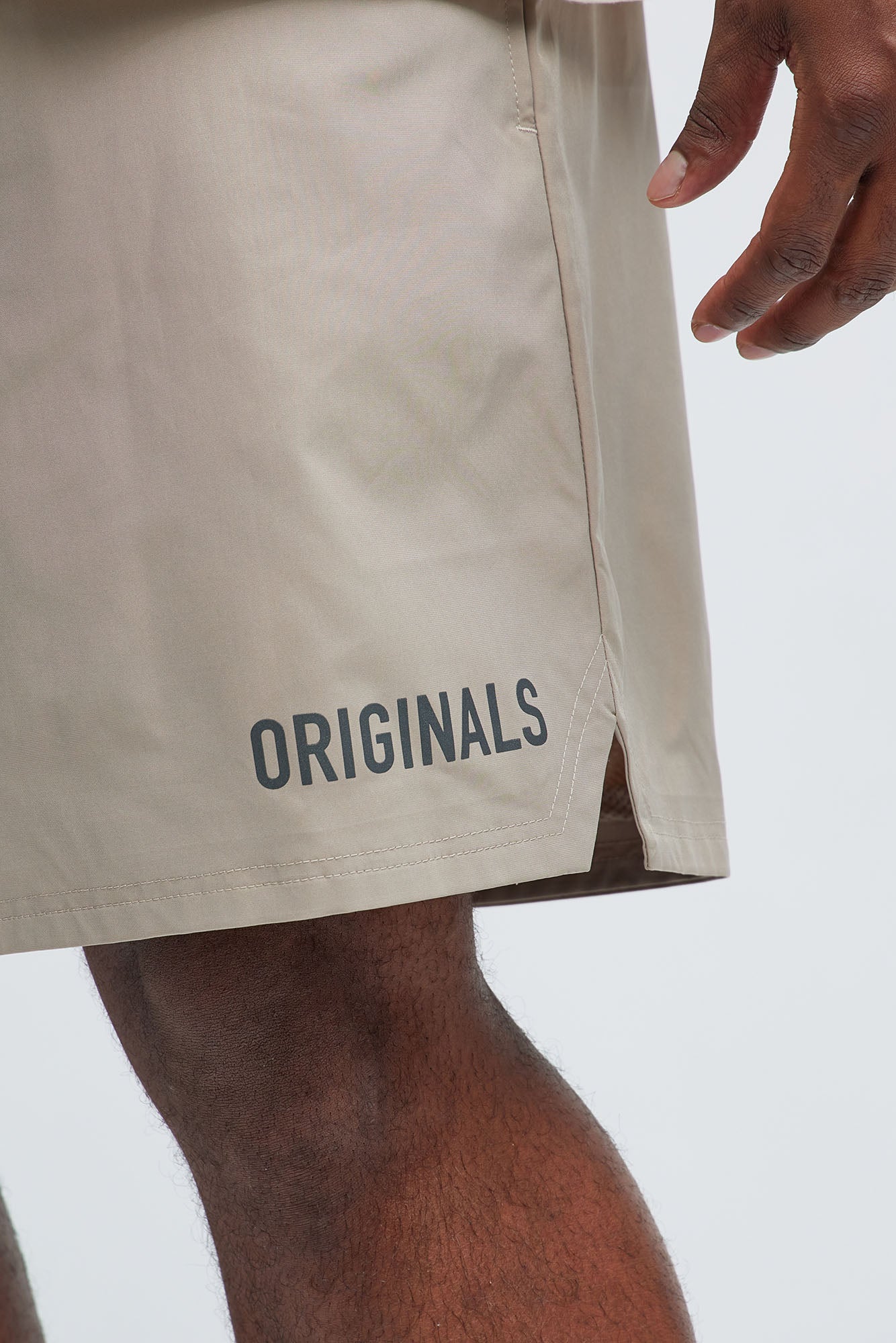 Originals Nylon Warm Up Shorts - Stone