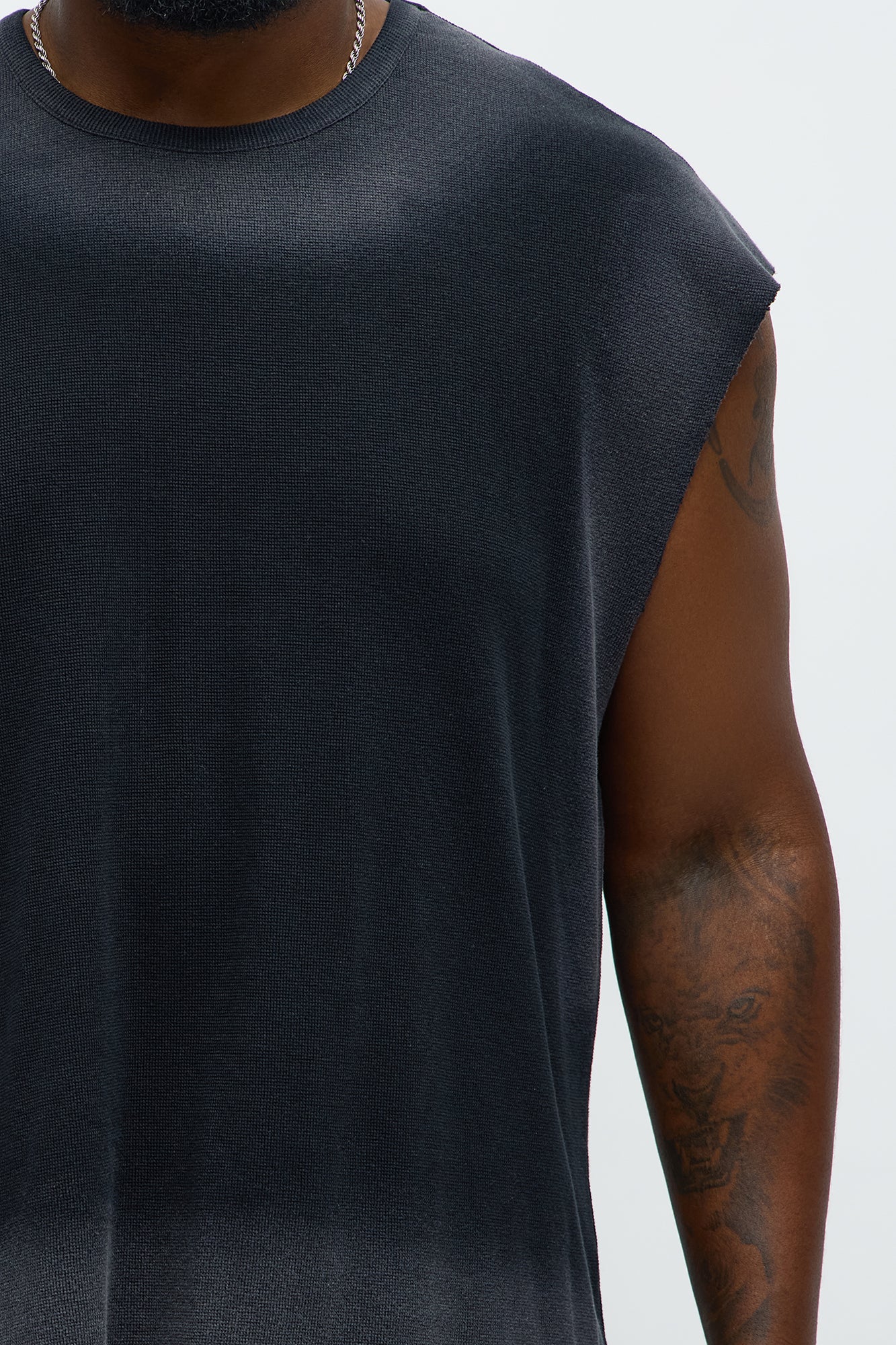 Relaxed Washed Muscle Tank - Gold/Black