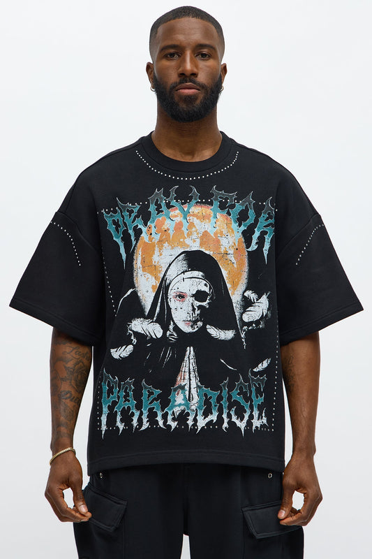 Tyson Pray Oversized Short Sleeve Tee - Black