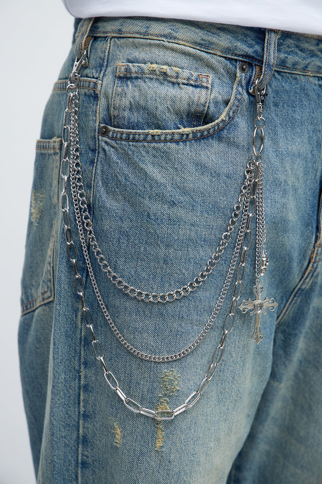 Grim Line Pant Chain - Silver