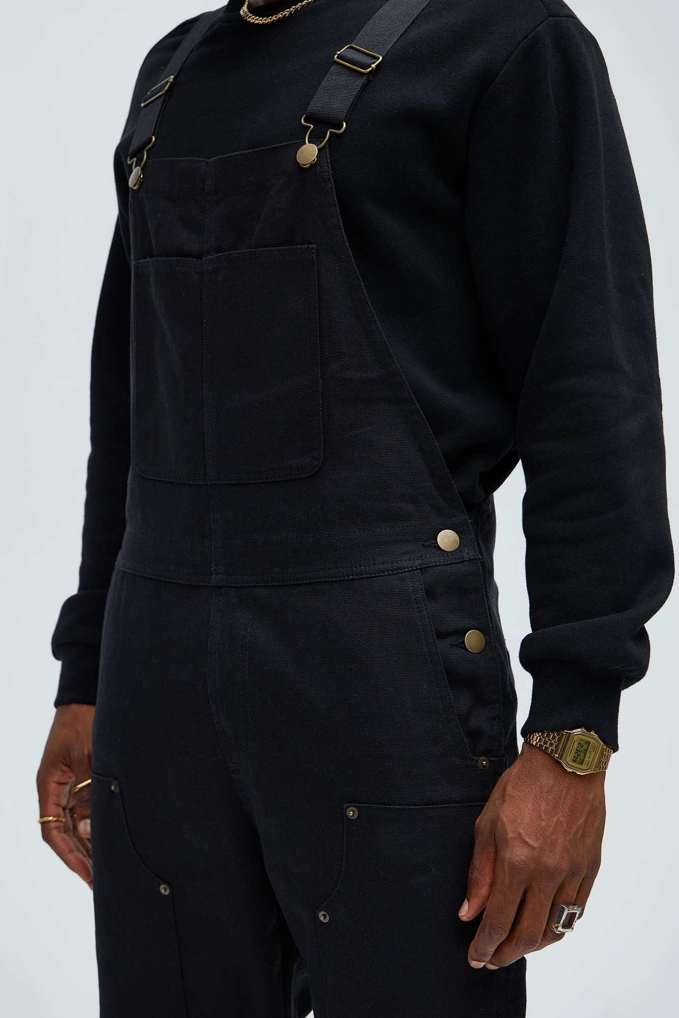 Alexander Utility Canvas Overalls - Black