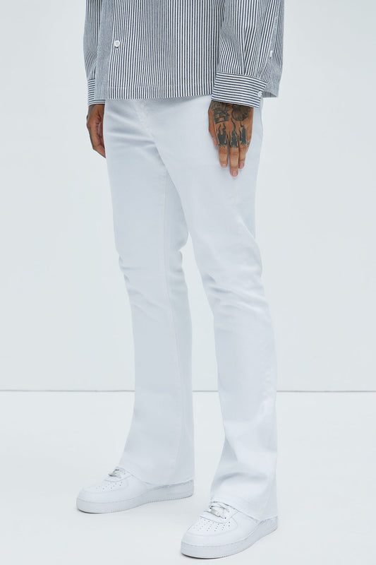 Cornell Slim Flare Jeans - White
