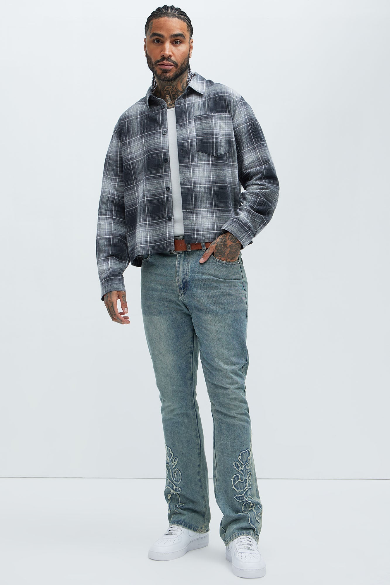 Tumble Slim Flare Jeans - Light Blue Wash