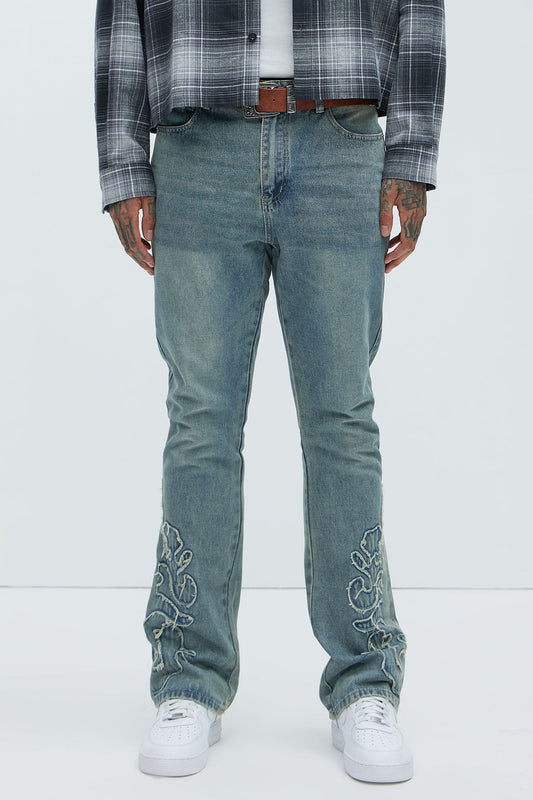Tumble Slim Flare Jeans - Light Blue Wash
