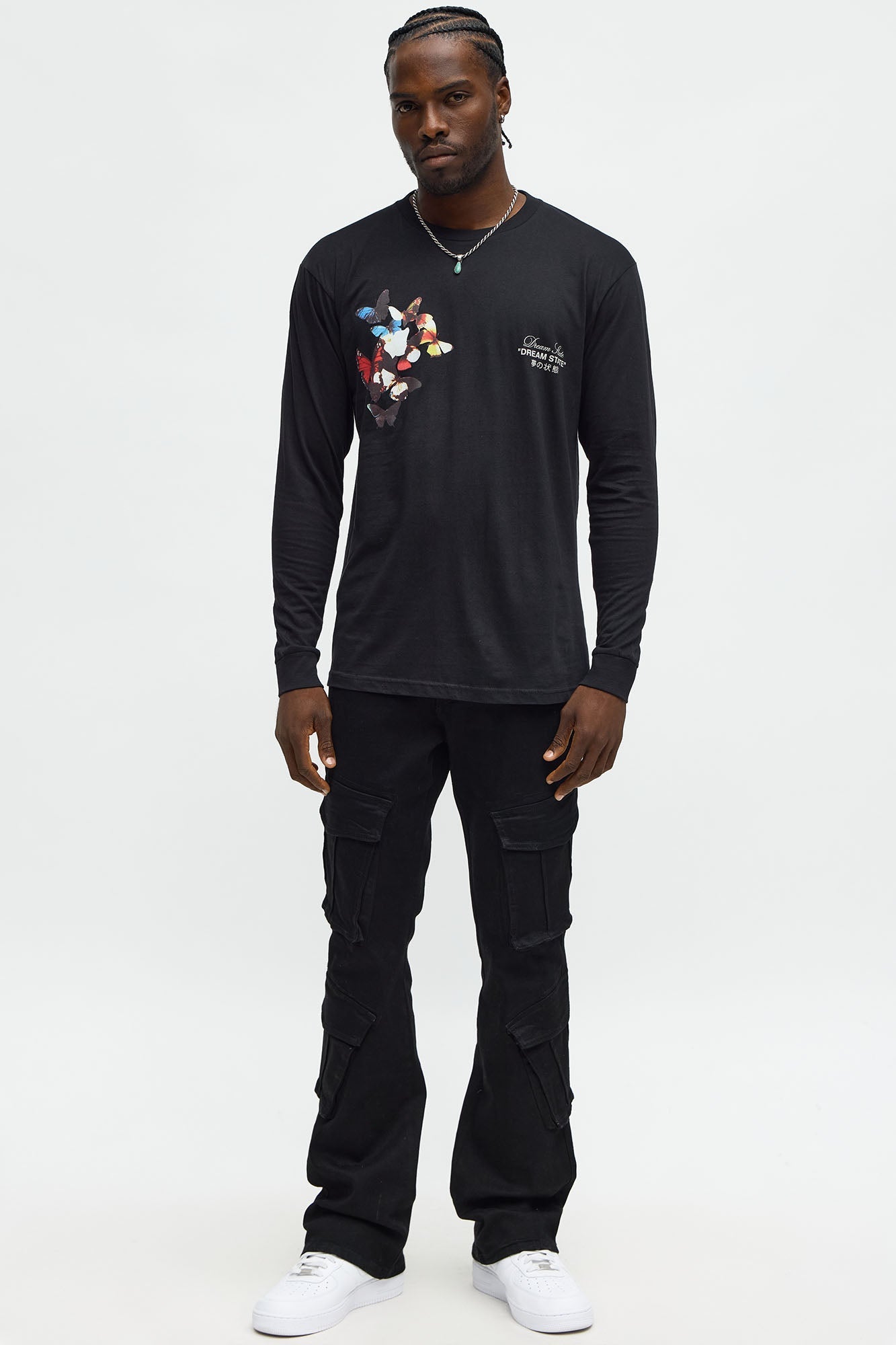 Dream State Freedom Long Sleeve Tee - Black