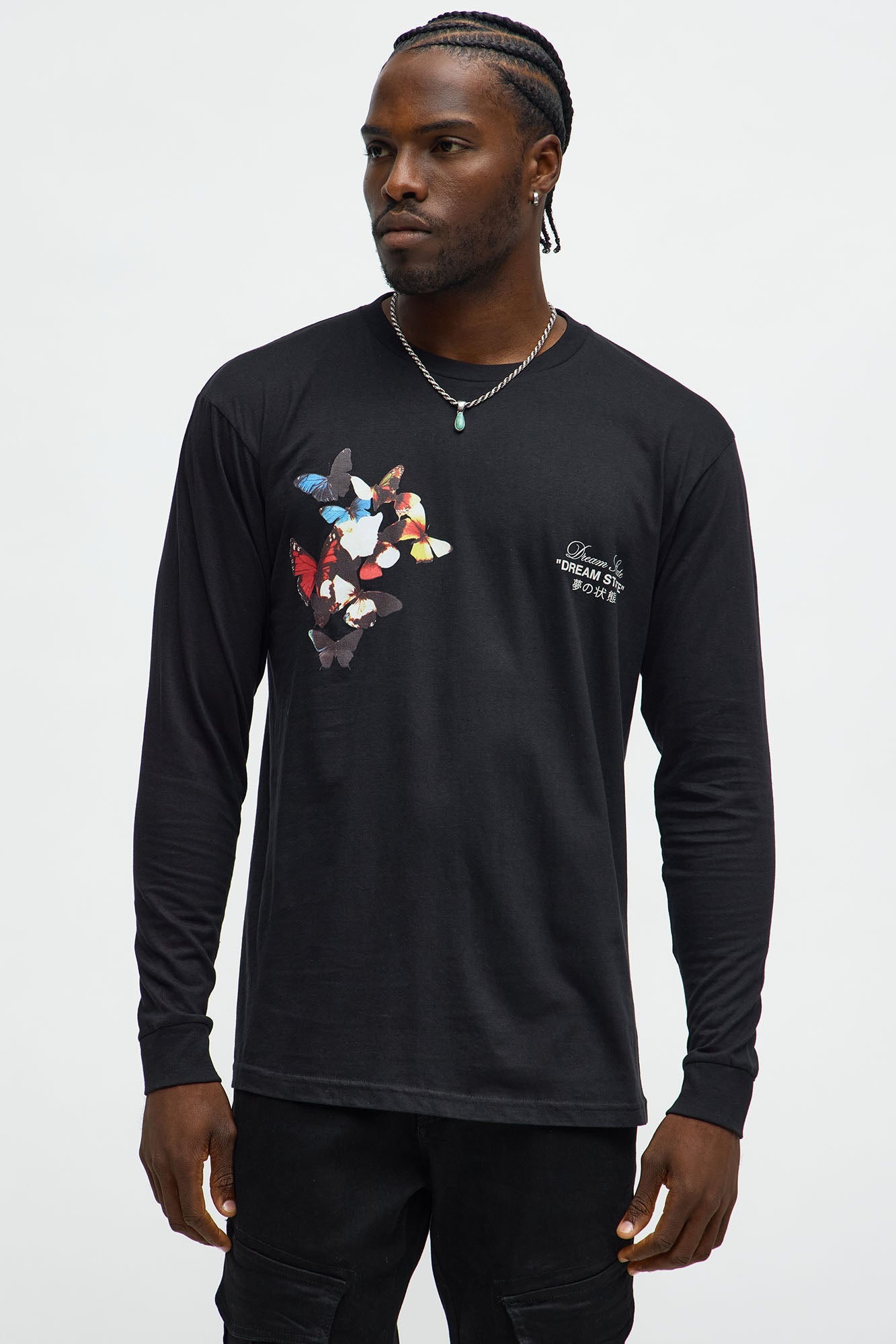 Dream State Freedom Long Sleeve Tee - Black