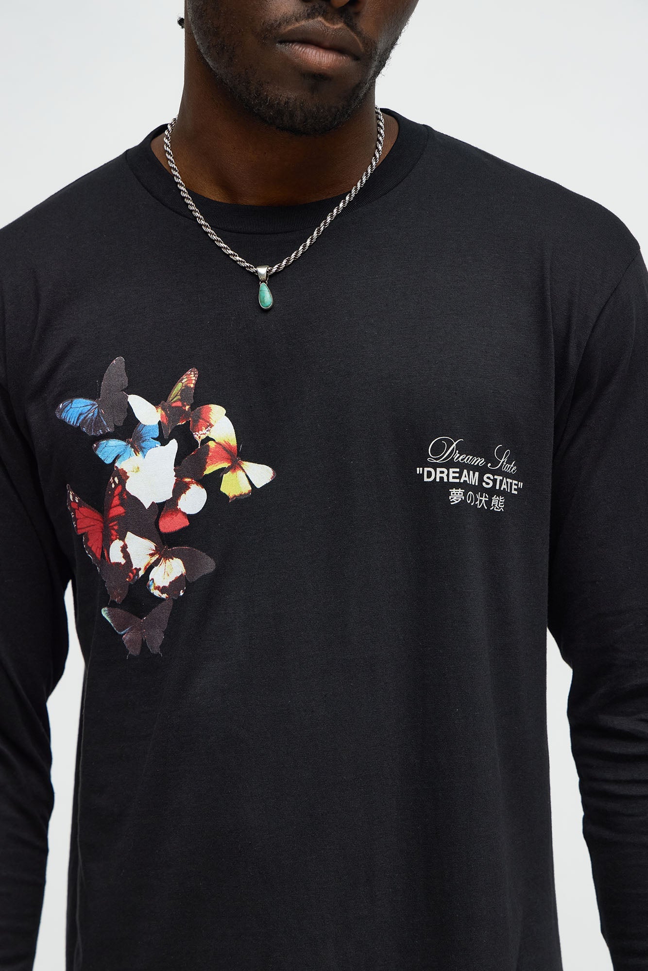Dream State Freedom Long Sleeve Tee - Black