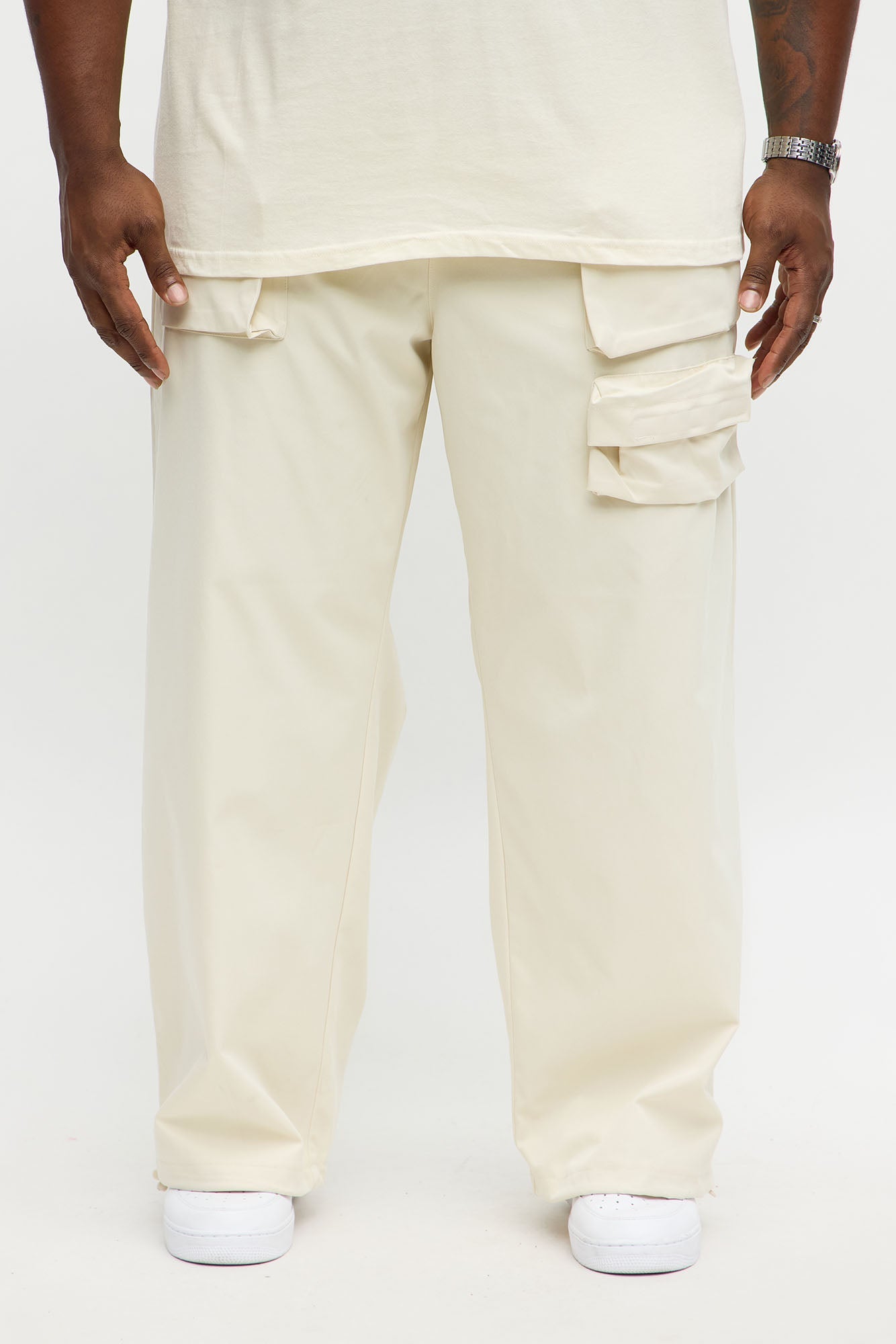 Baggy Make That Call Front Pocket Pants - Off White