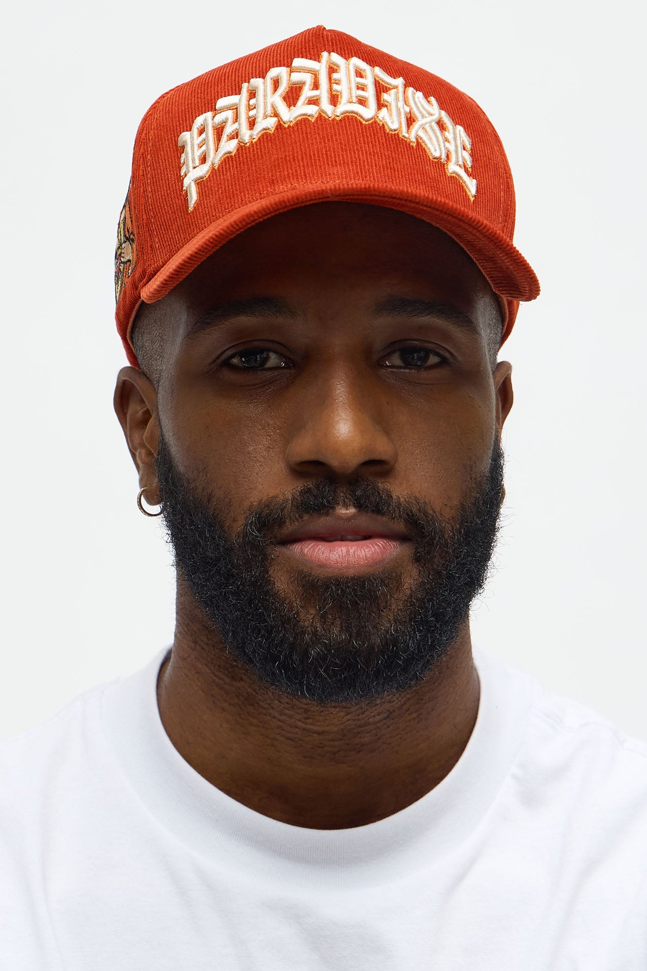 Paradise Structured Corduroy Snapback Hat - Rust