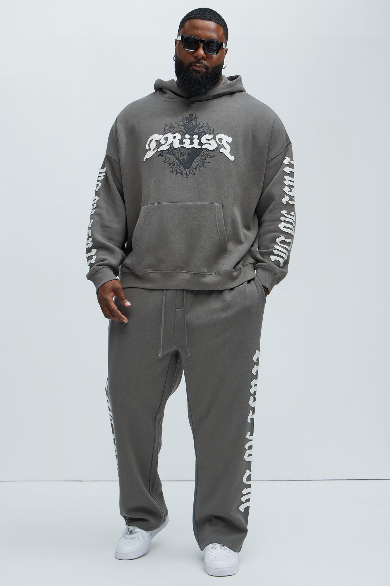 Tyson Trust Issues Oversized Hoodie - Grey