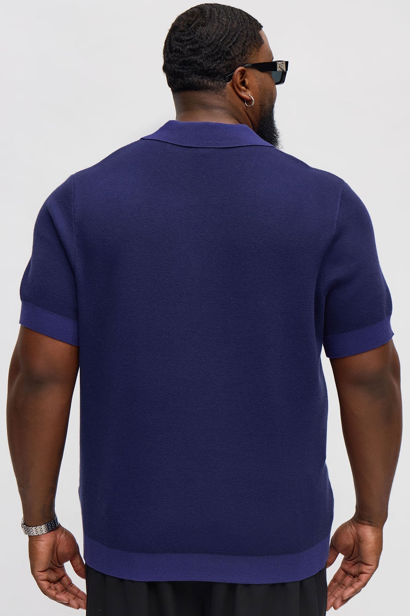 Eastport Johnny Collar Knit Top - Blue/combo