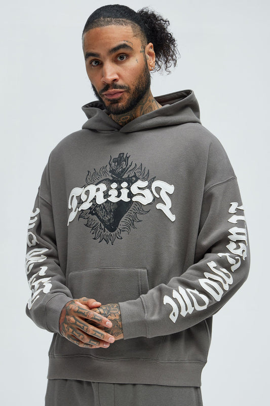 Tyson Trust Issues Oversized Hoodie - Grey