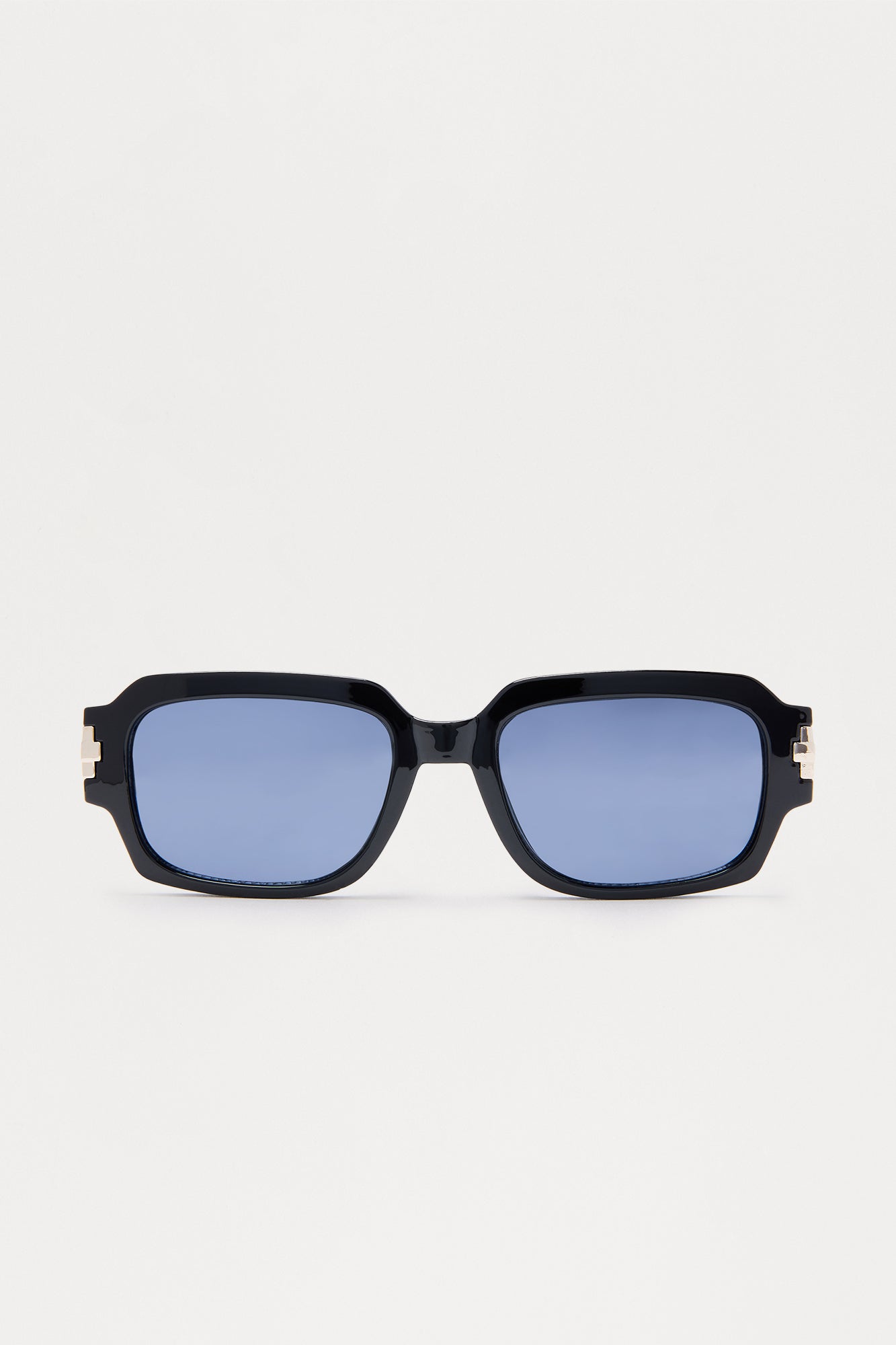 On Task Square Frame Colored Lens Sunglasses - Black