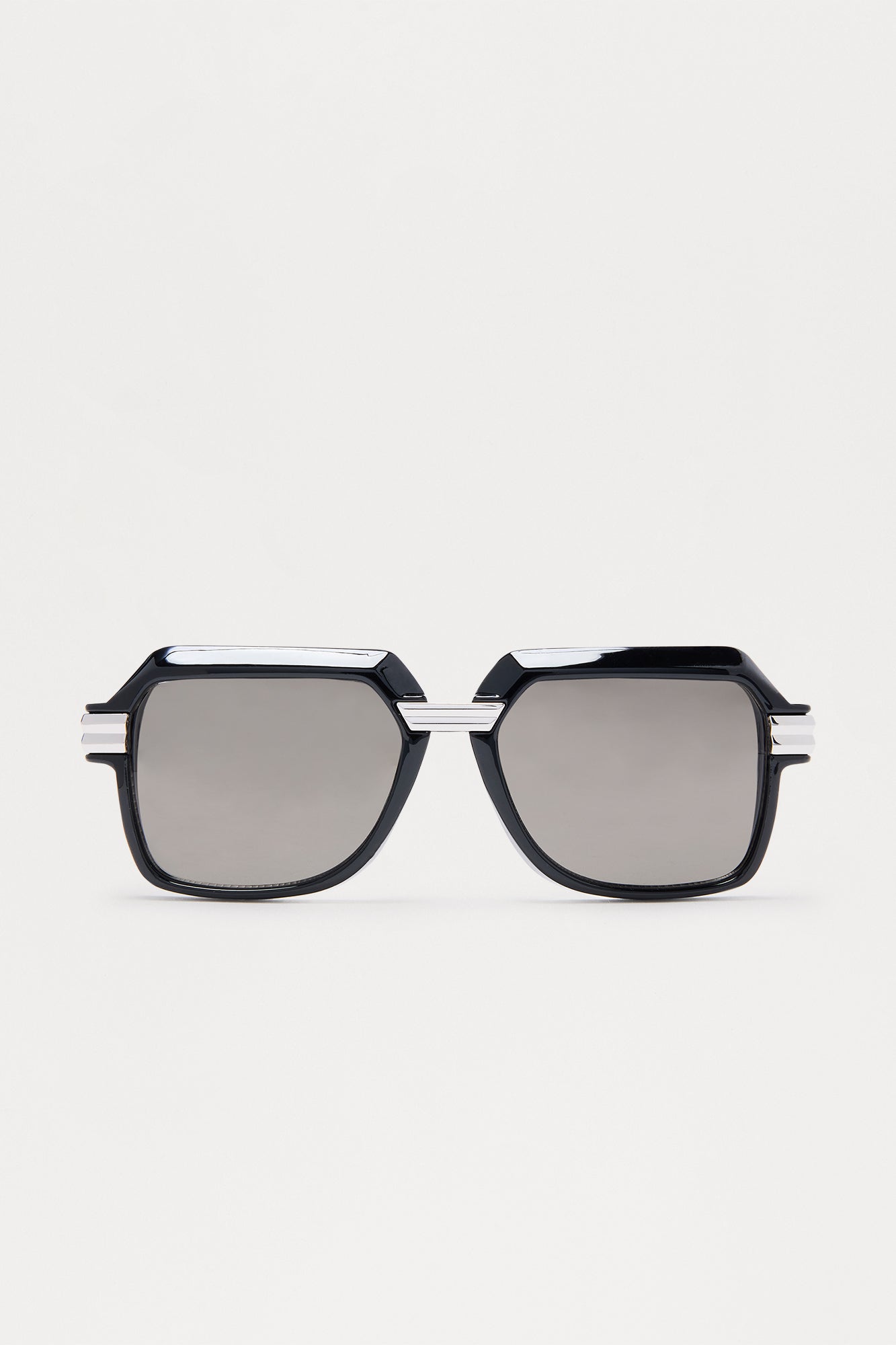 Drift Away Square Frame Colored Lens Sunglasses - Black/Smoke