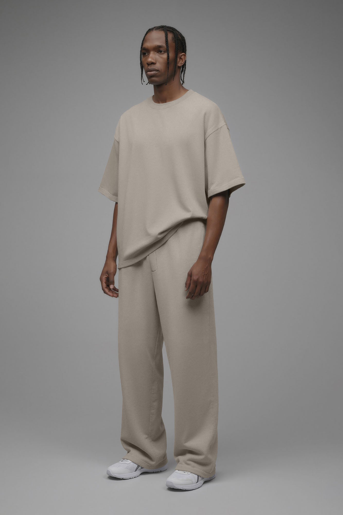 410 Oversized Fleece Tee - Sand