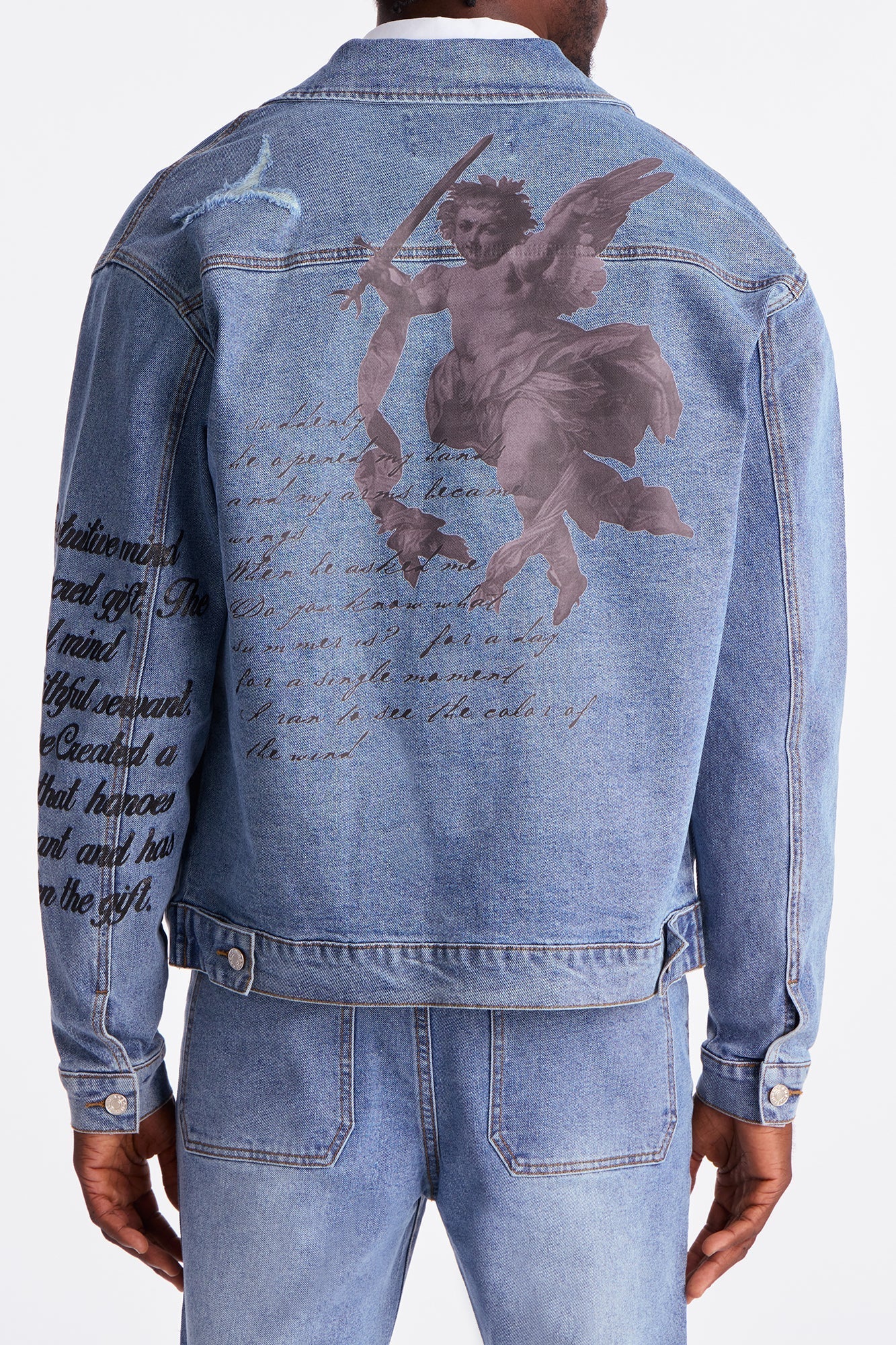Scripted Streets Denim Trucker Jacket - Vintage Blue Wash