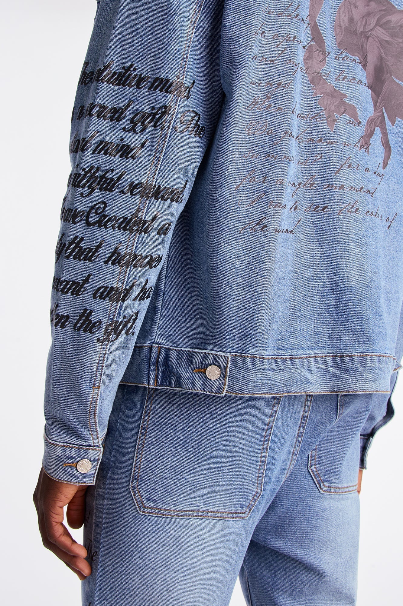 Scripted Streets Denim Trucker Jacket - Vintage Blue Wash