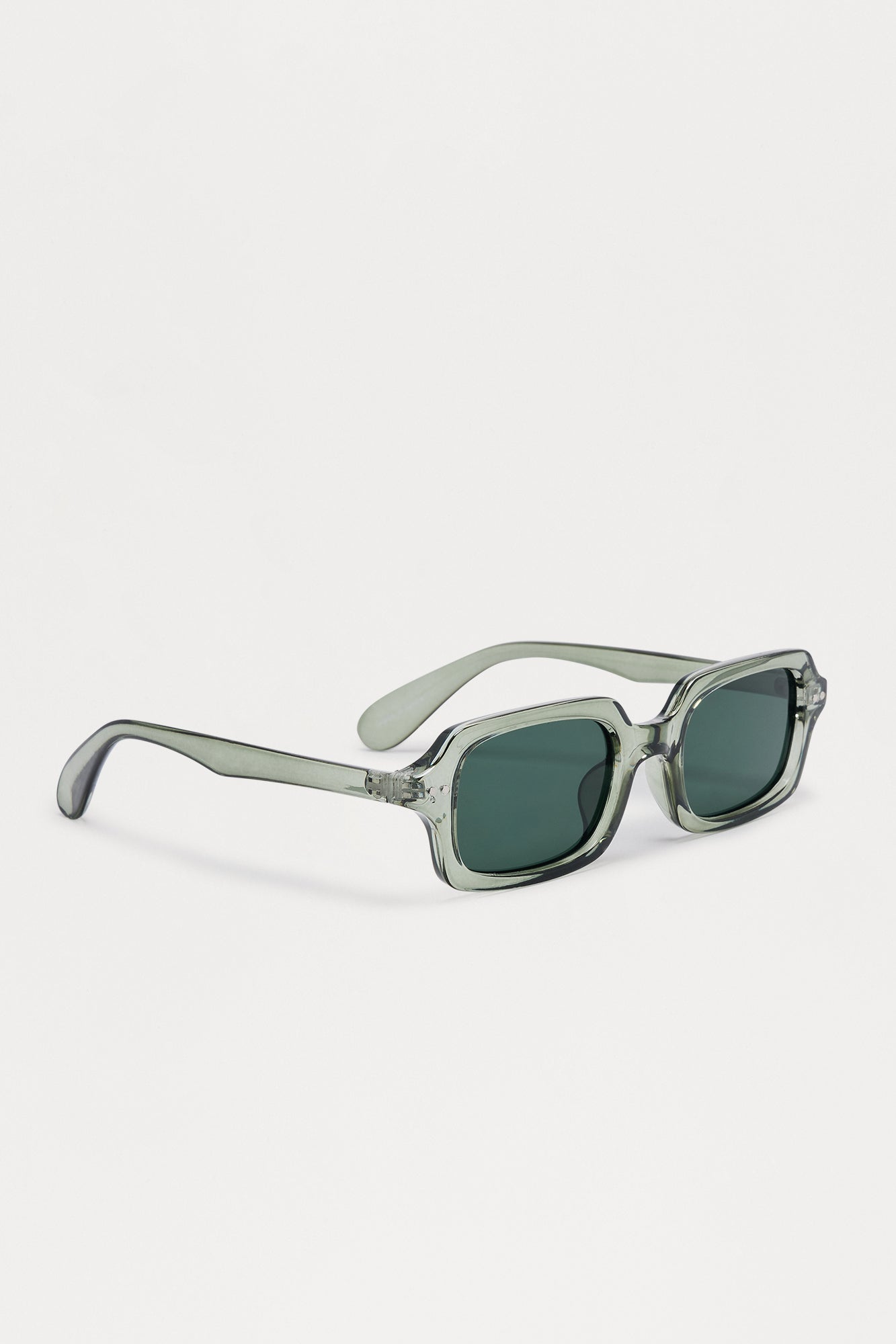Elusive Round Crystal Frame Color Lens Sunglasses - Green