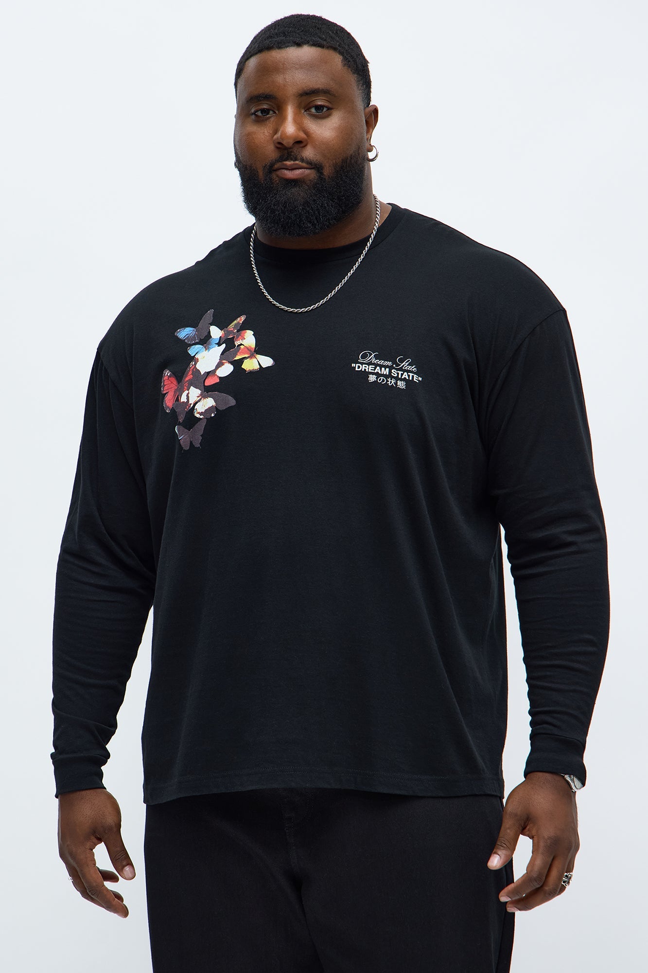 Dream State Freedom Long Sleeve Tee - Black