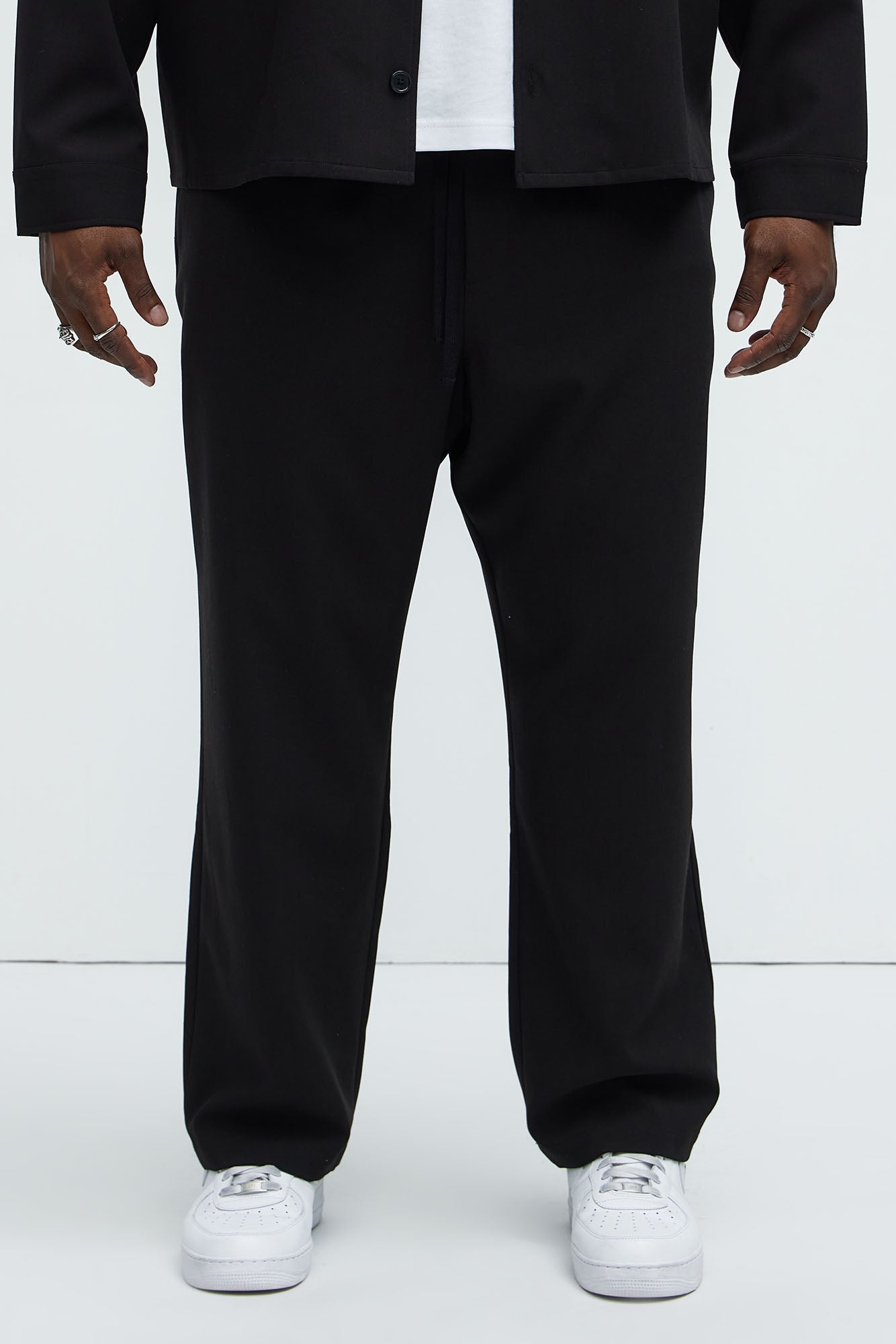 Ronan Straight Trousers - Black