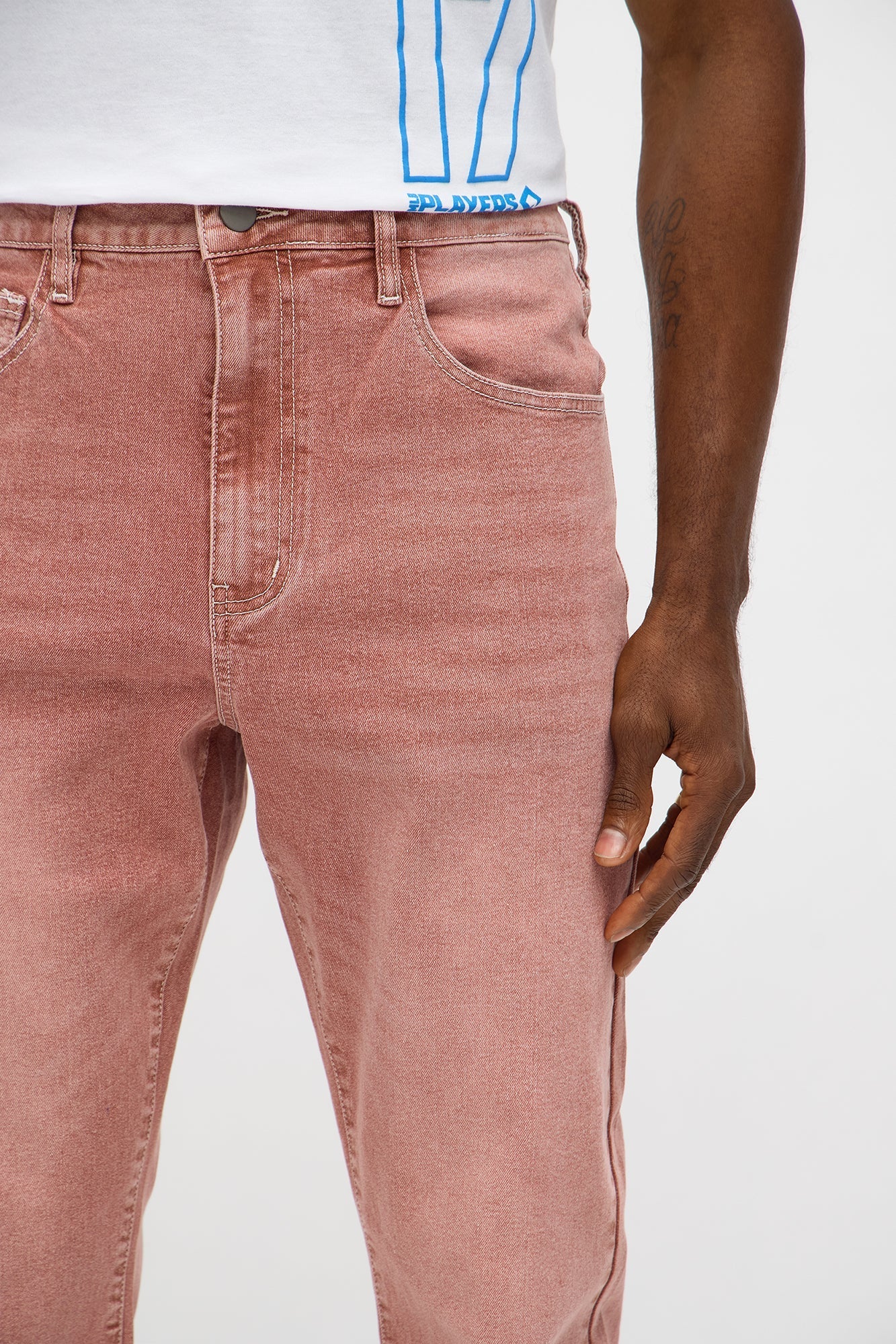 Mercer Slim Stretch Jean - Burgundy