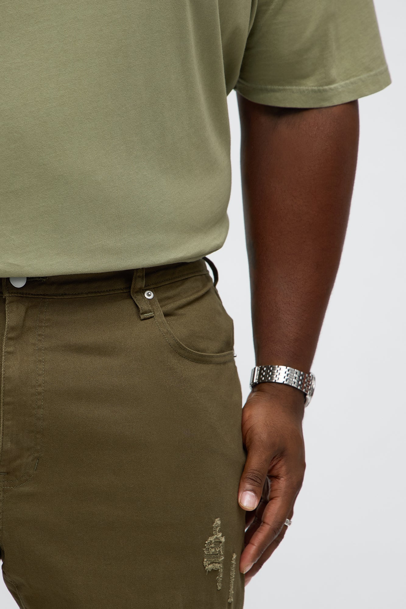Skinny Ain't Coming Home Pants - Olive