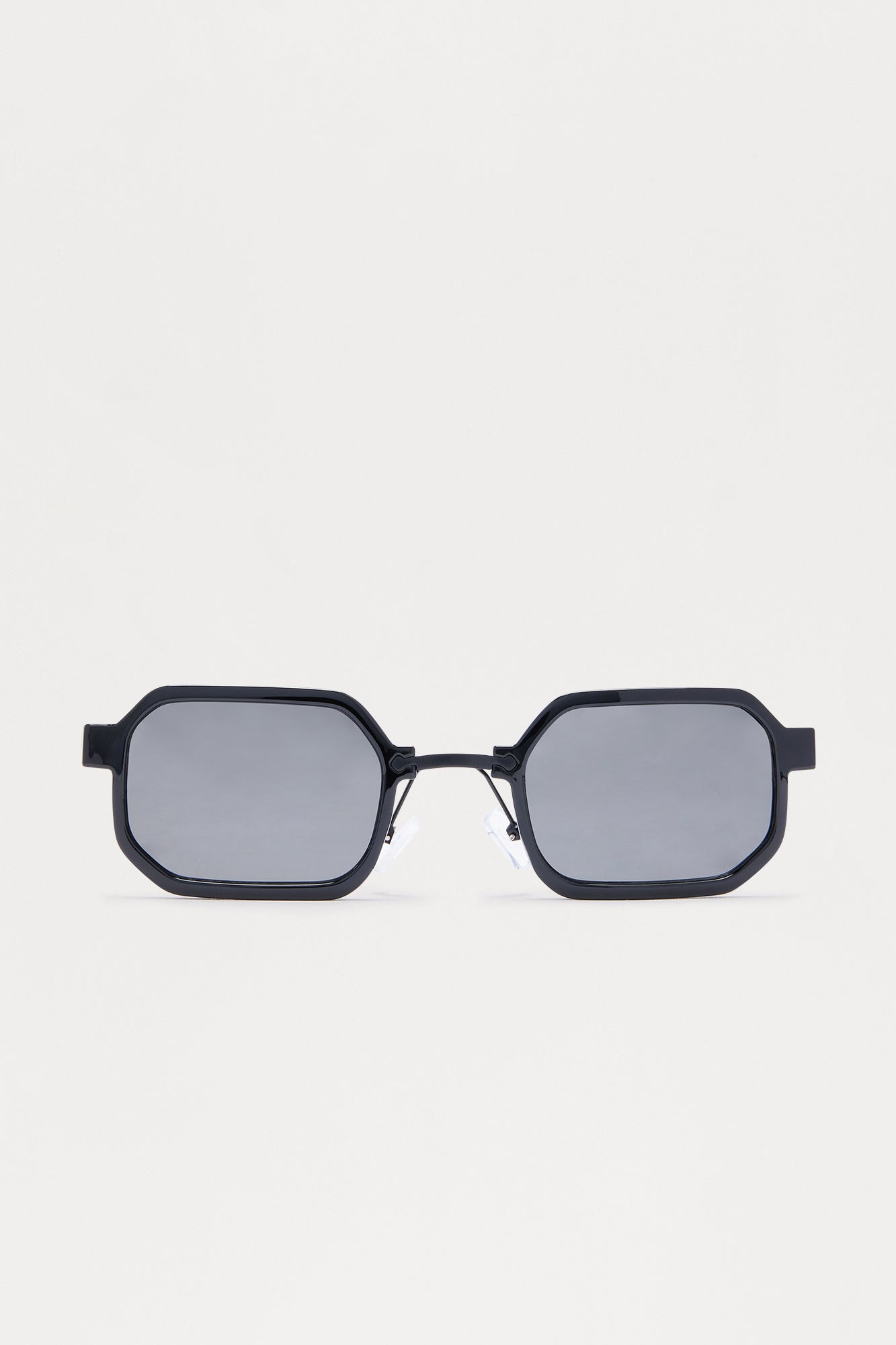 Illusion Square Frame Color Lens Sunglasses - Black