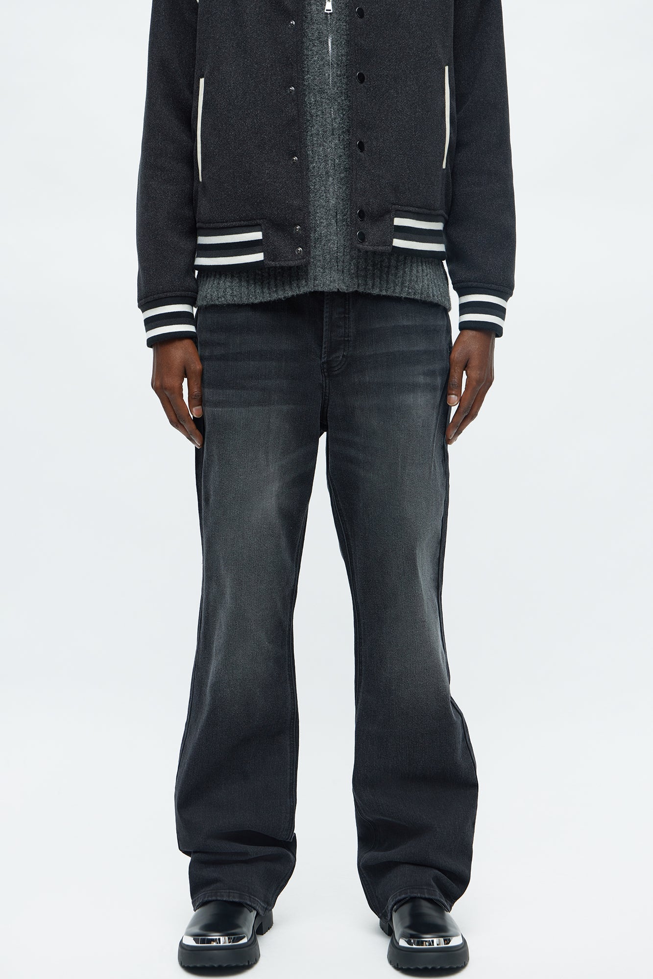 Stacked Slim Flare I'm That Ombre Jean - Black Wash