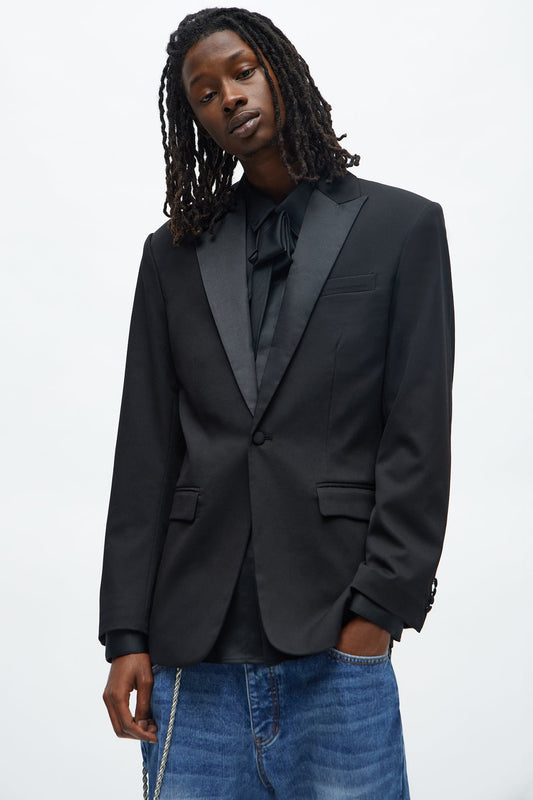 Silver Lake Atelier Peak Lapel Blazer - Black