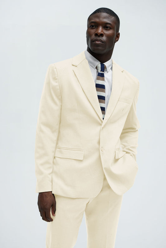 The Modern Stretch Suit Jacket - Cream