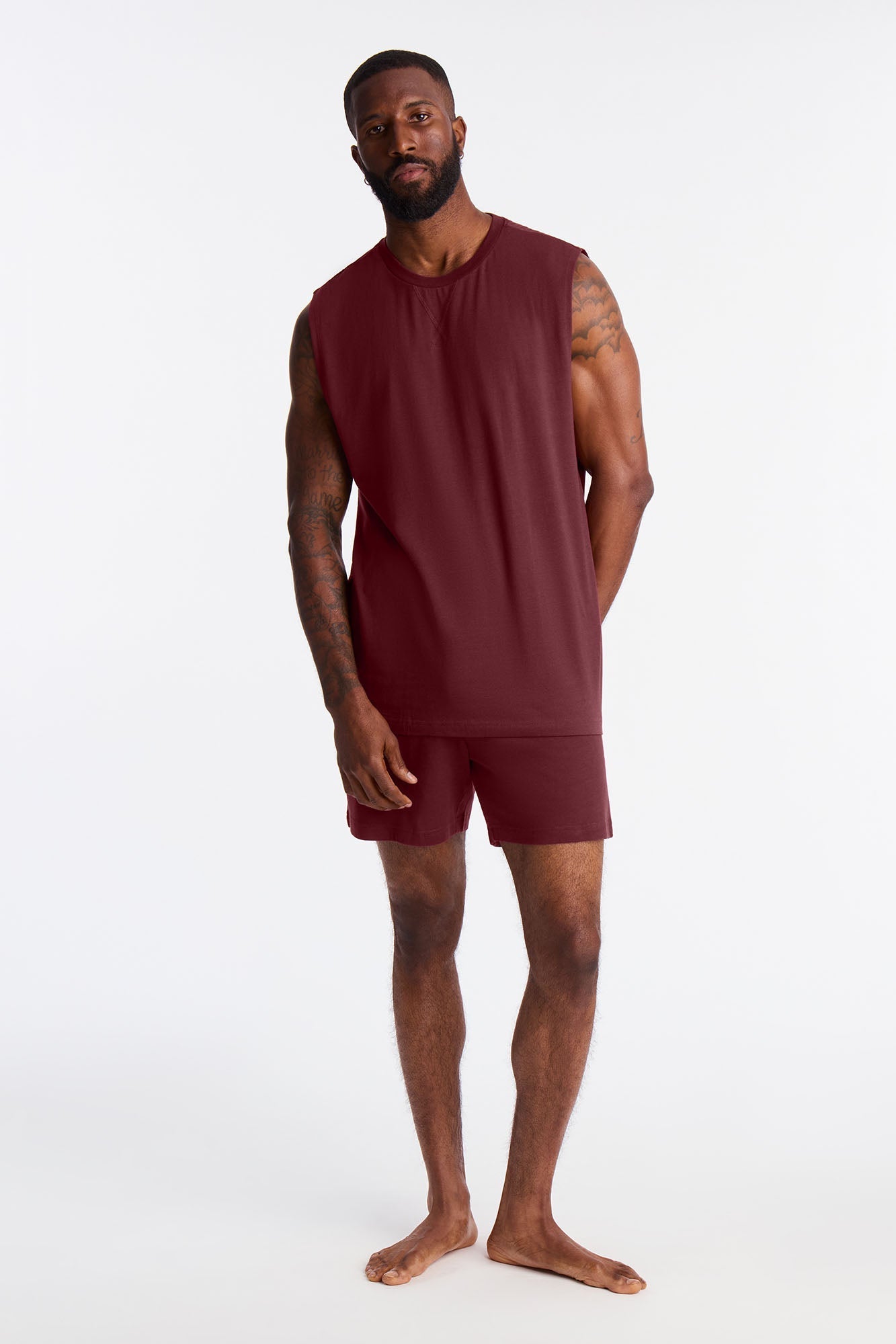 Essential Modal Lounge Shorts - Burgundy