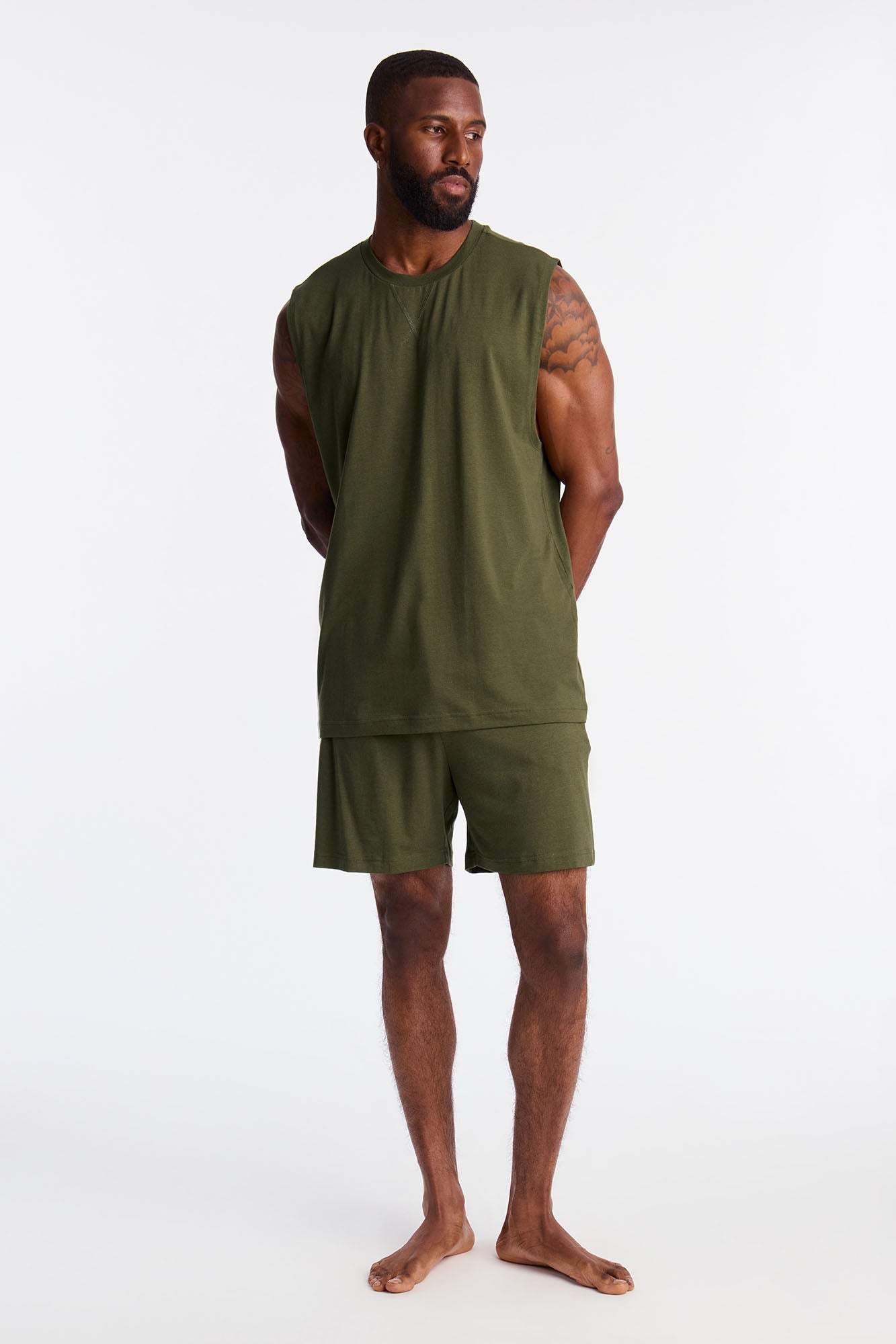 Essential Modal Lounge Shorts - Olive