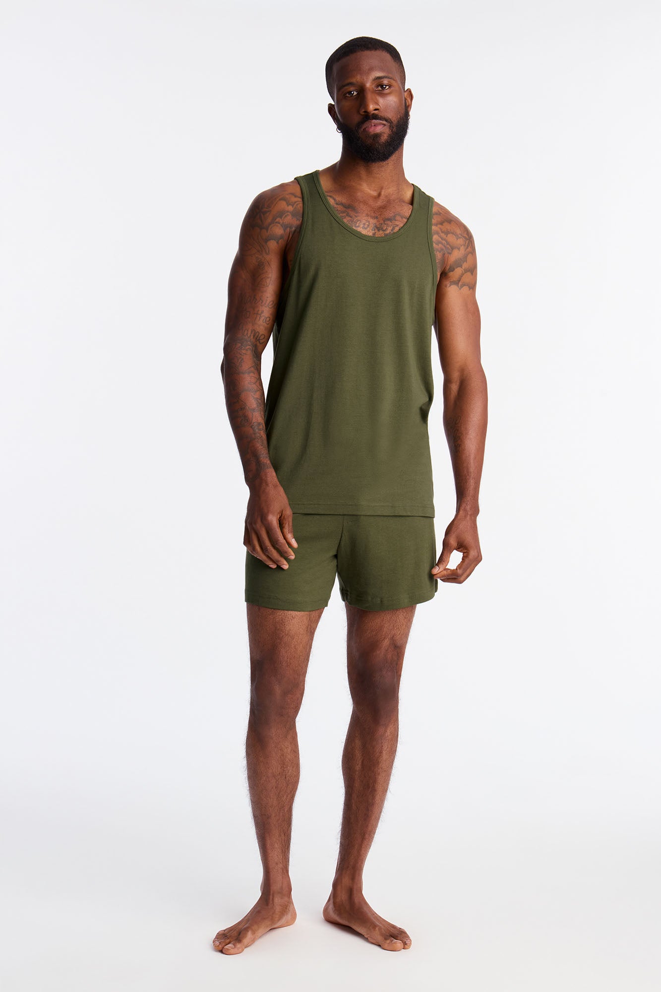 Essential Modal Lounge Tank - Olive