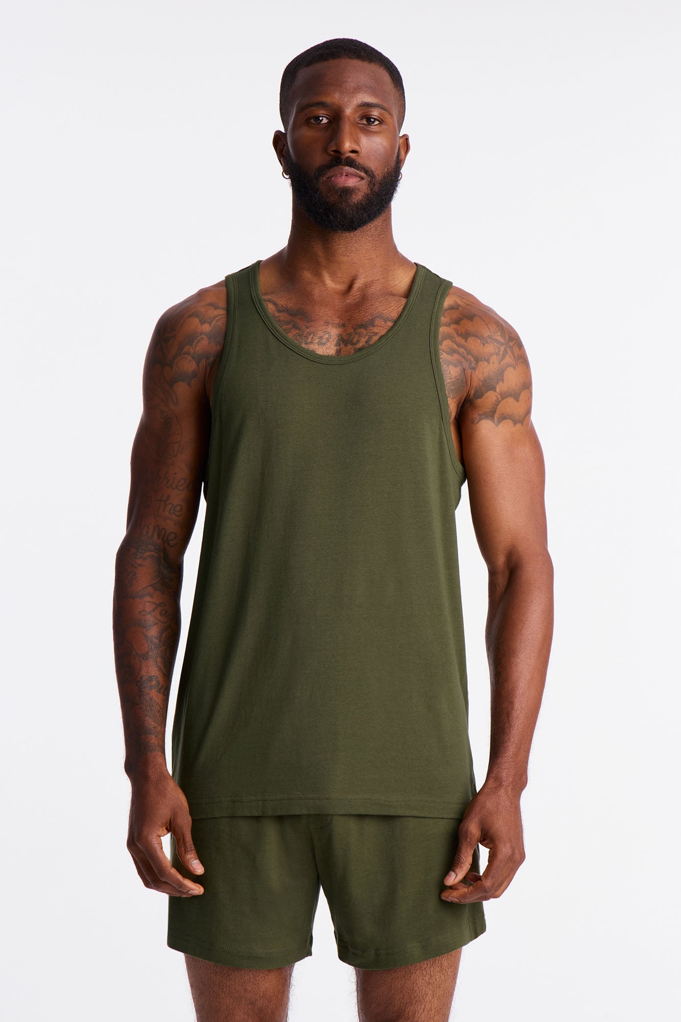Essential Modal Lounge Tank - Olive