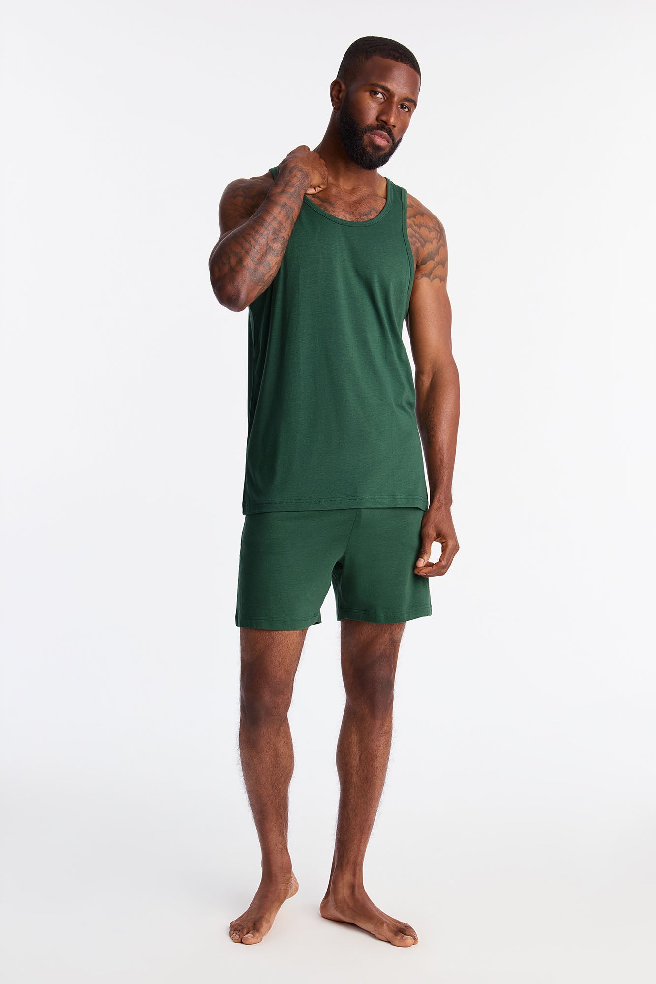Essential Modal Lounge Tank - Green
