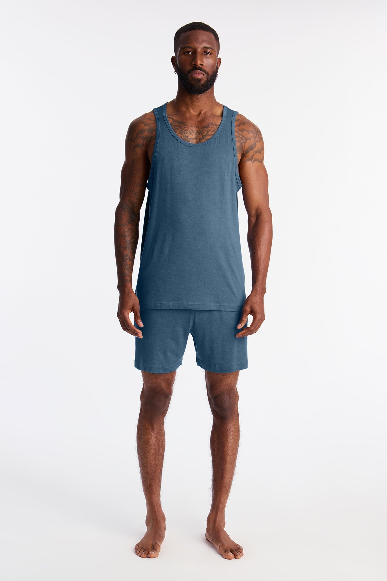 Essential Modal Lounge Tank - Slate Blue