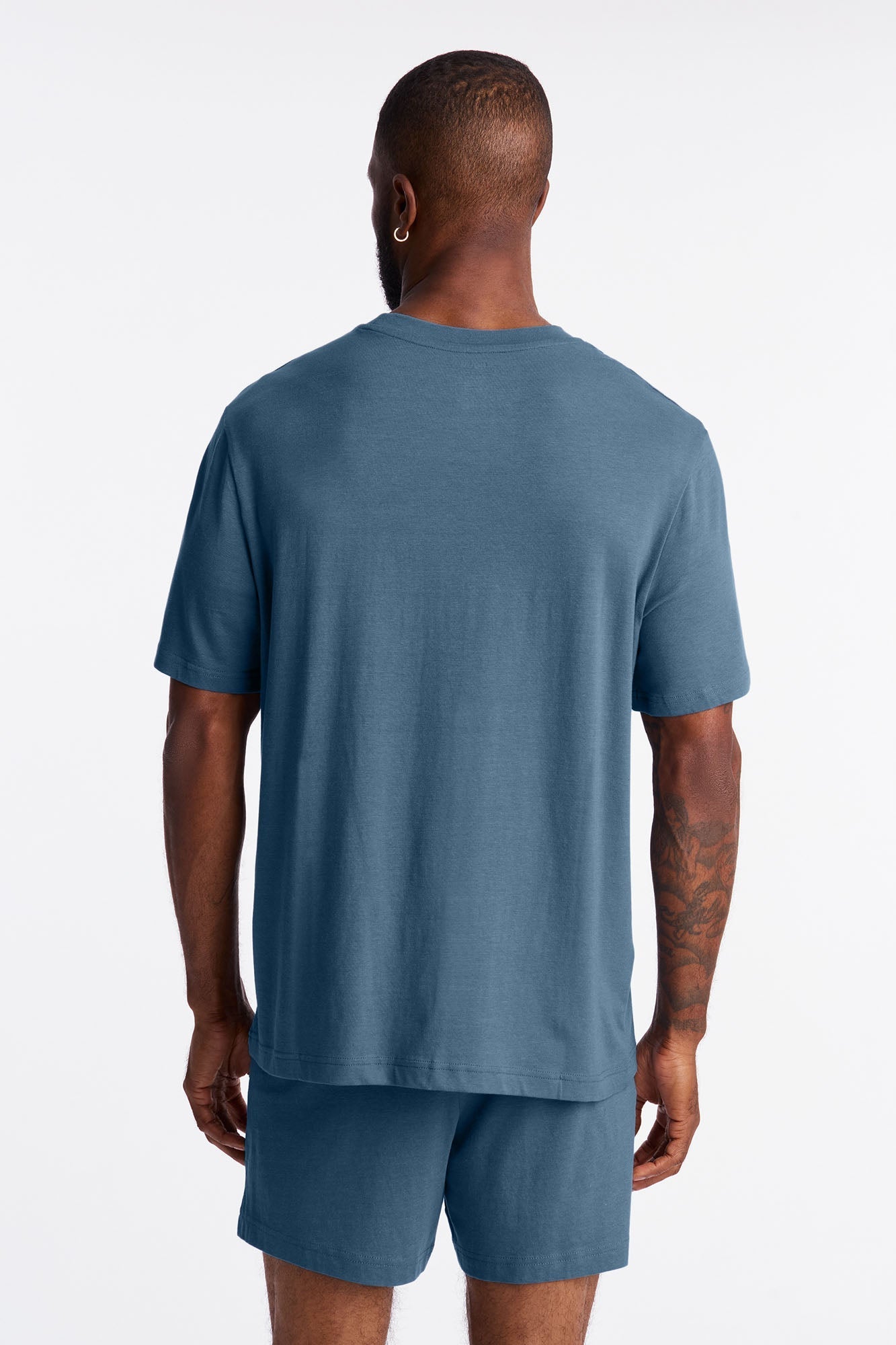 Essential Modal Lounge Short Sleeve Tee - Slate Blue