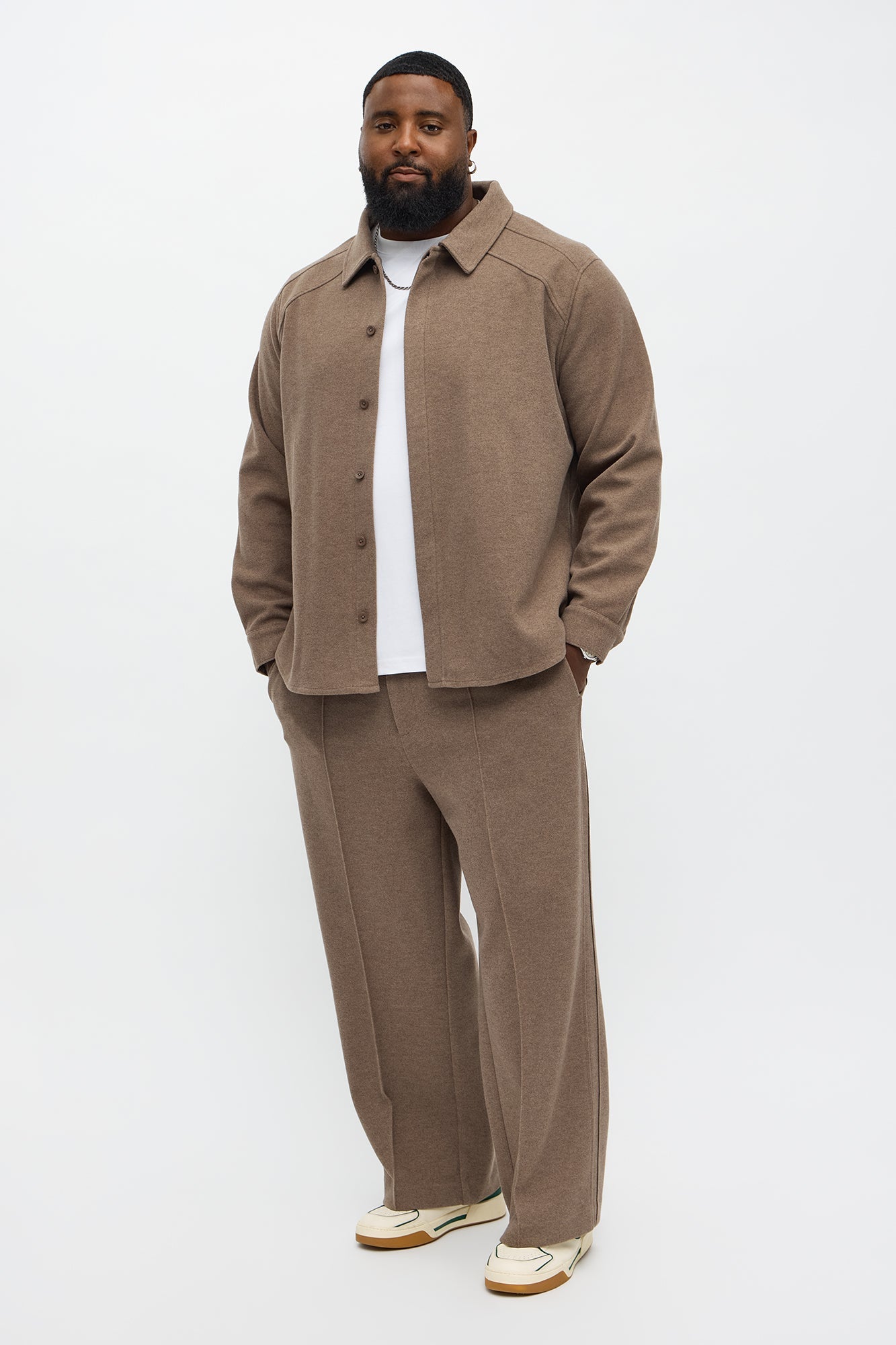 Williamsburg Hidden Placket Jacket - Brown