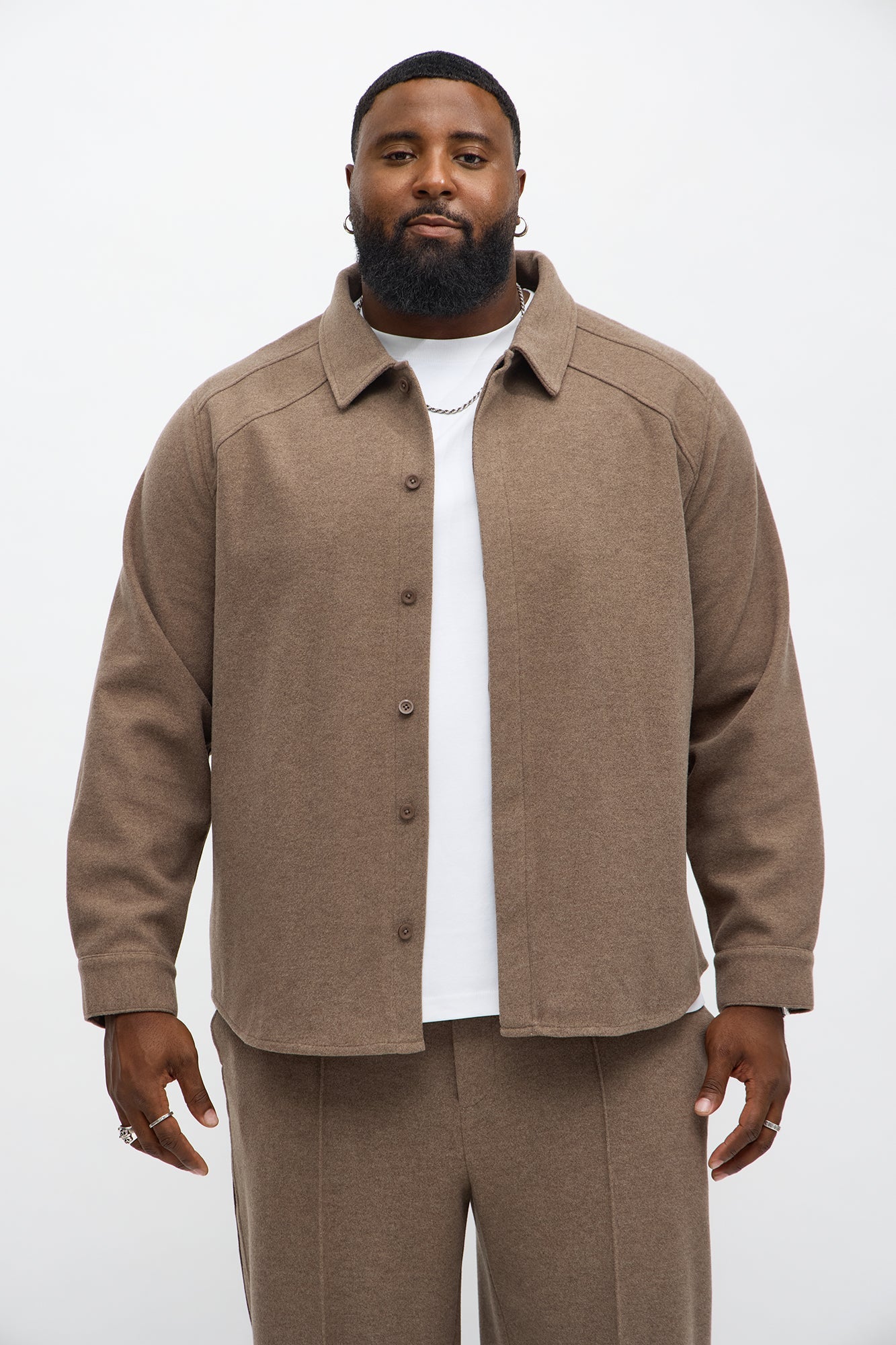 Williamsburg Hidden Placket Jacket - Brown