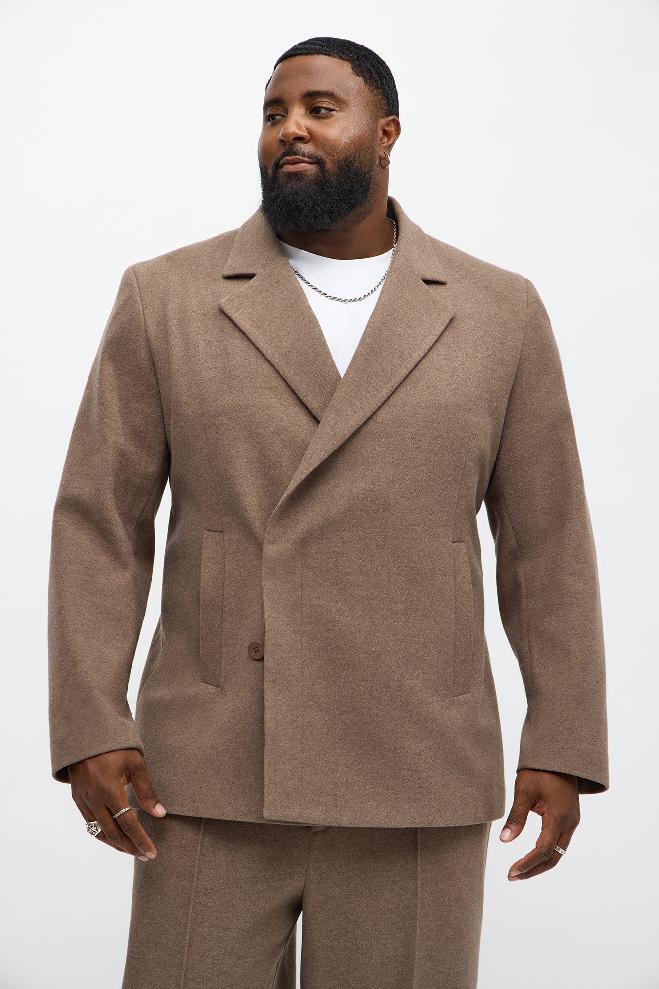 Oversized Day Drifter Double Breasted Blazer - Brown