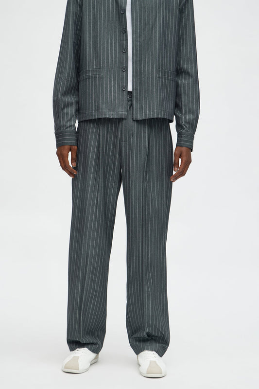 Slim Fit Straight Striped 2.0 Trouser - Dark Grey