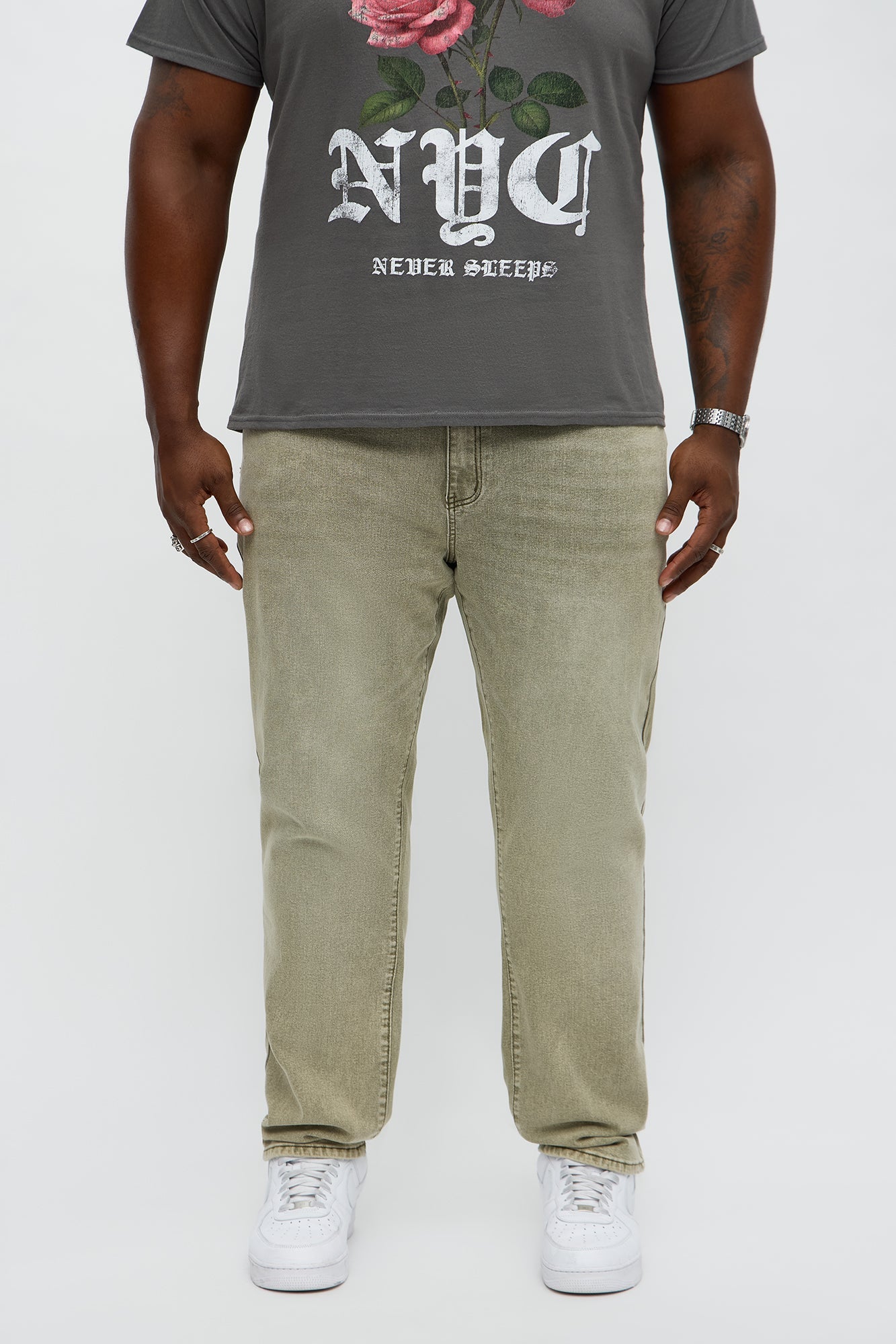 Mercer Slim Stretch Jean - Olive