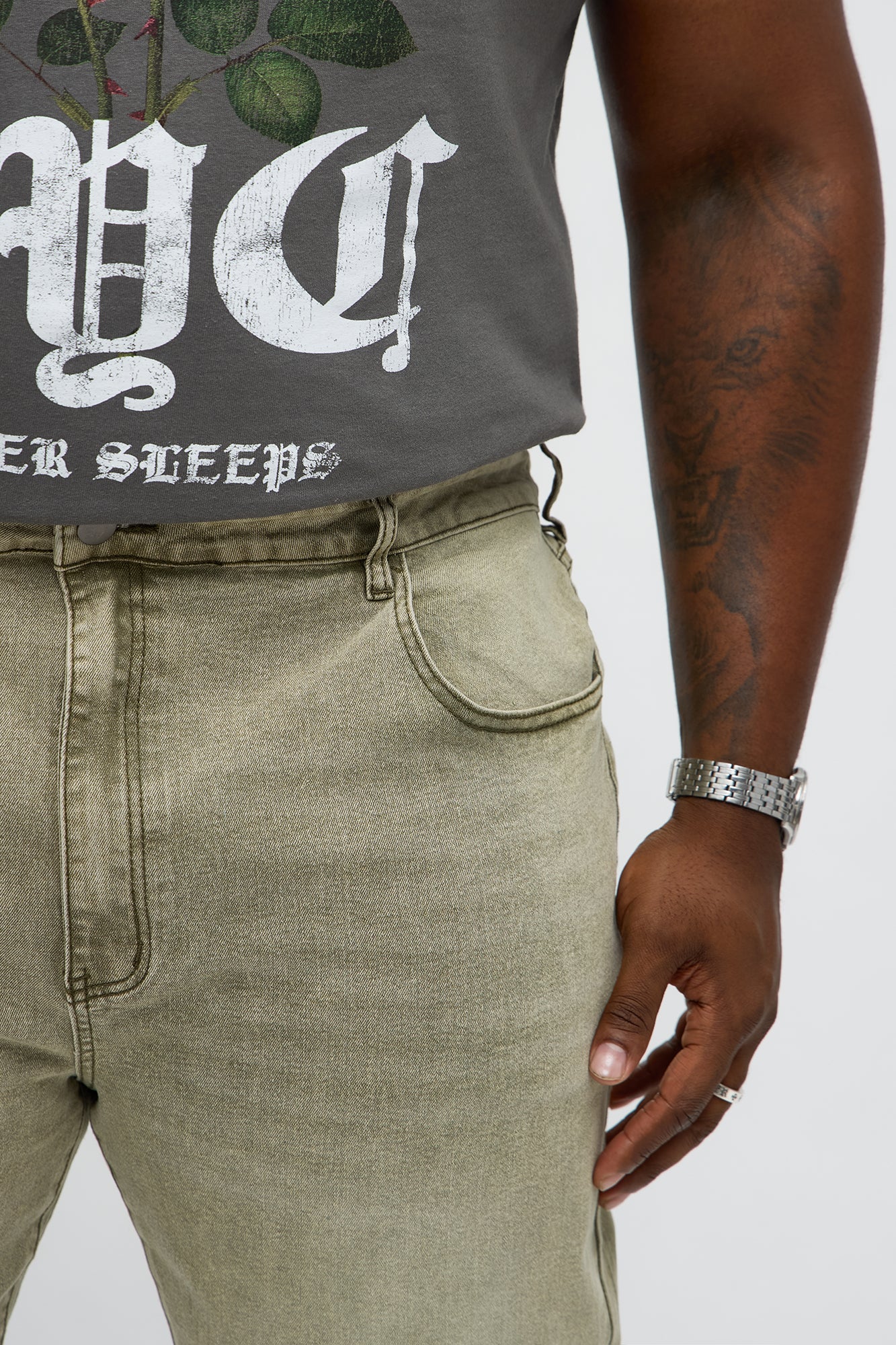 Mercer Slim Stretch Jean - Olive